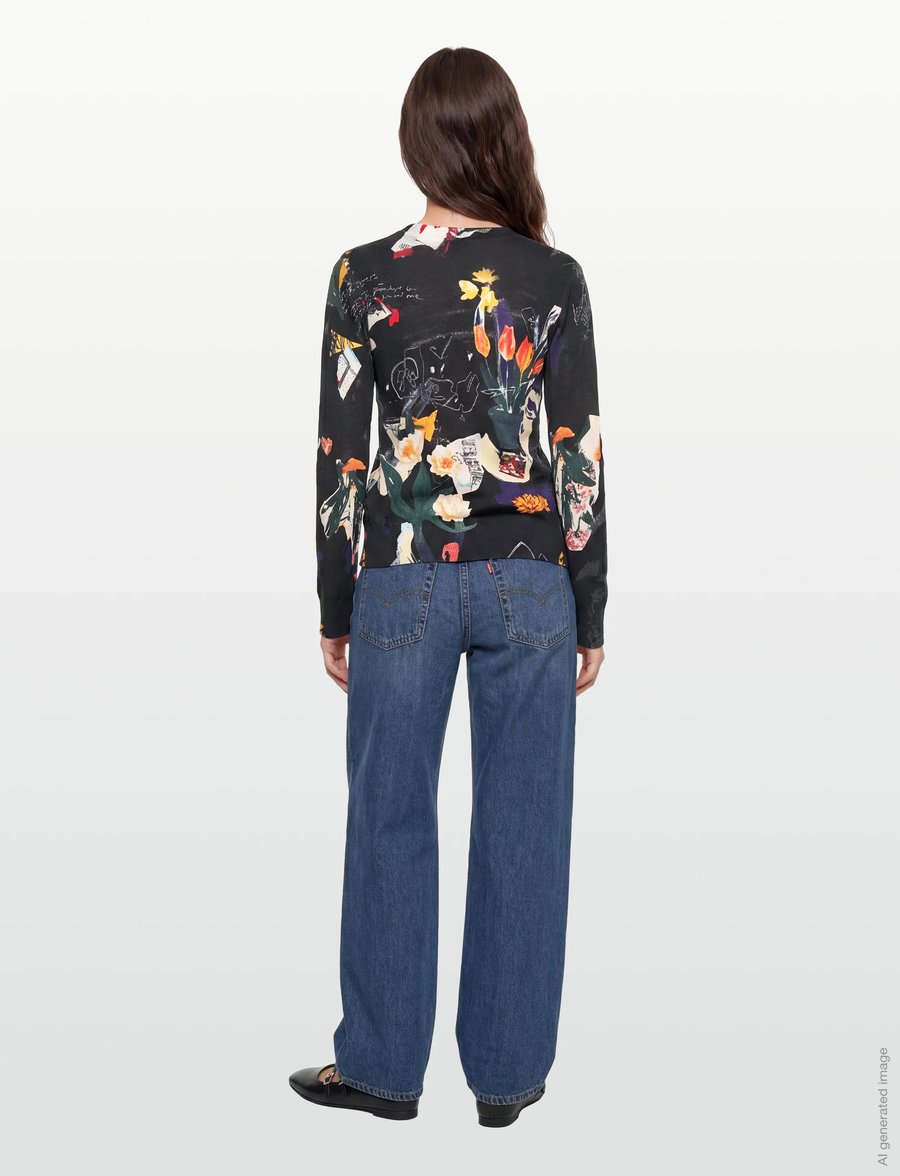 Desigual - JERS_NANTES_LACROIX - pullover - black - 4