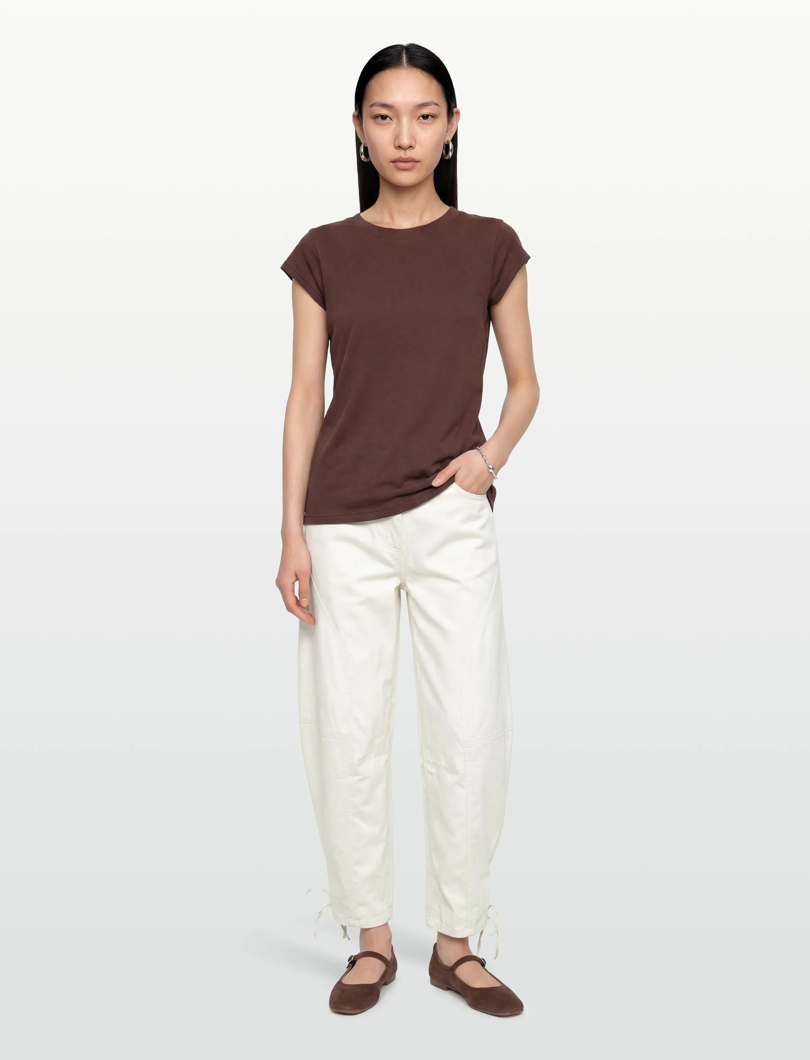 Desigual Pant_Troy, XS, Cream, Bukser > Brede Ben, Dame