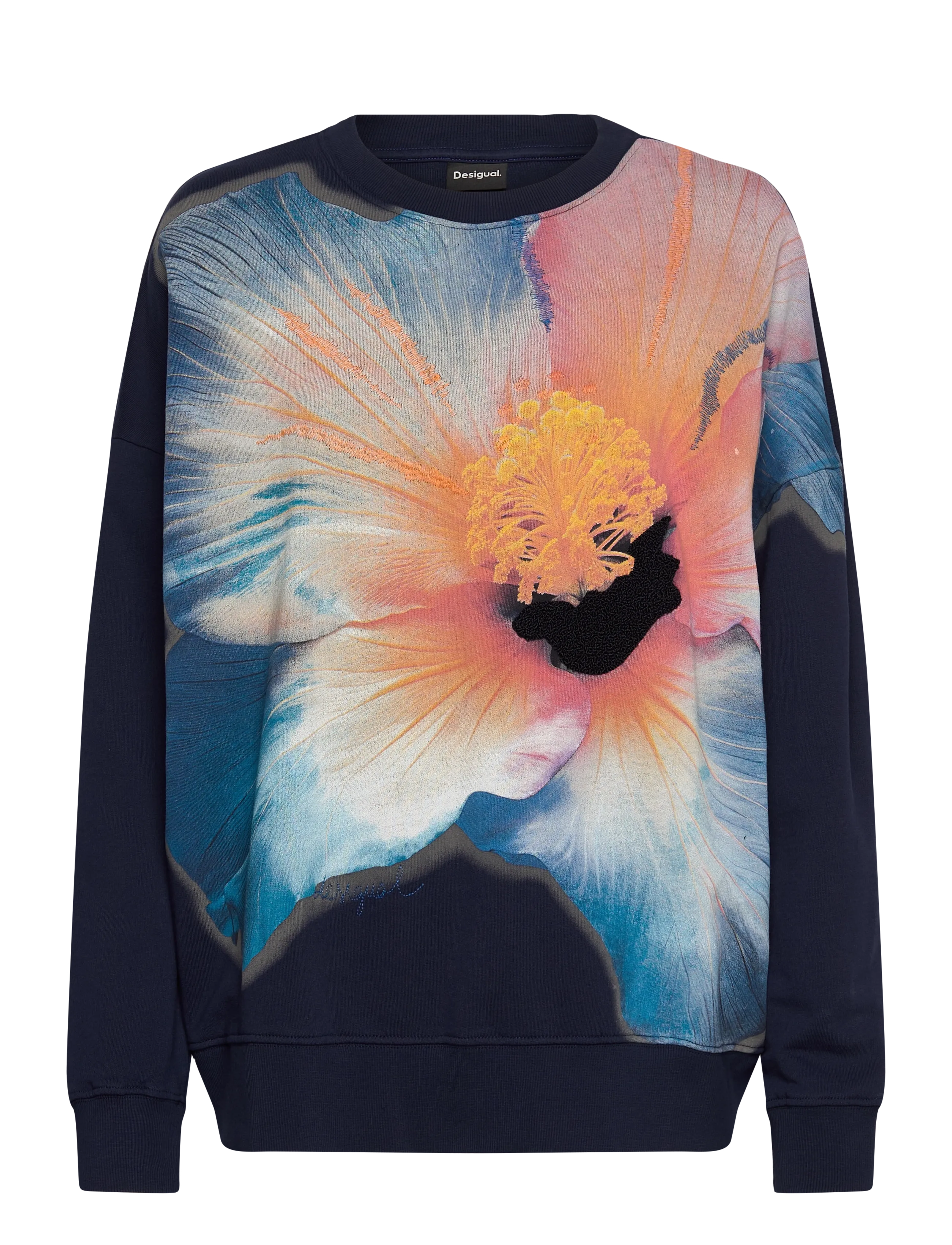 Desigual SWEAT_MIA, 3079 VINO DELAVADO, L - Sweatshirts - RED / navy