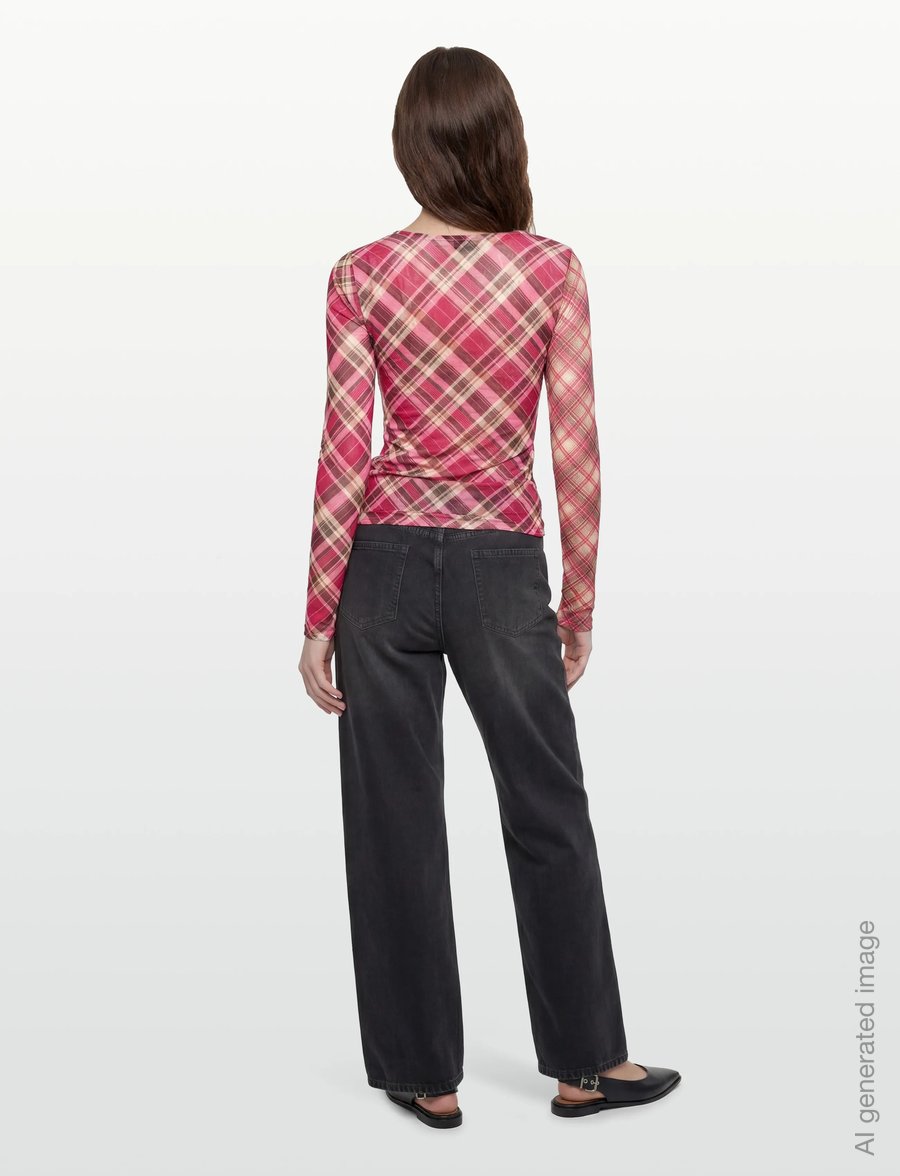 Desigual - TS_ARIZONA - langärmlige tops - red - 4