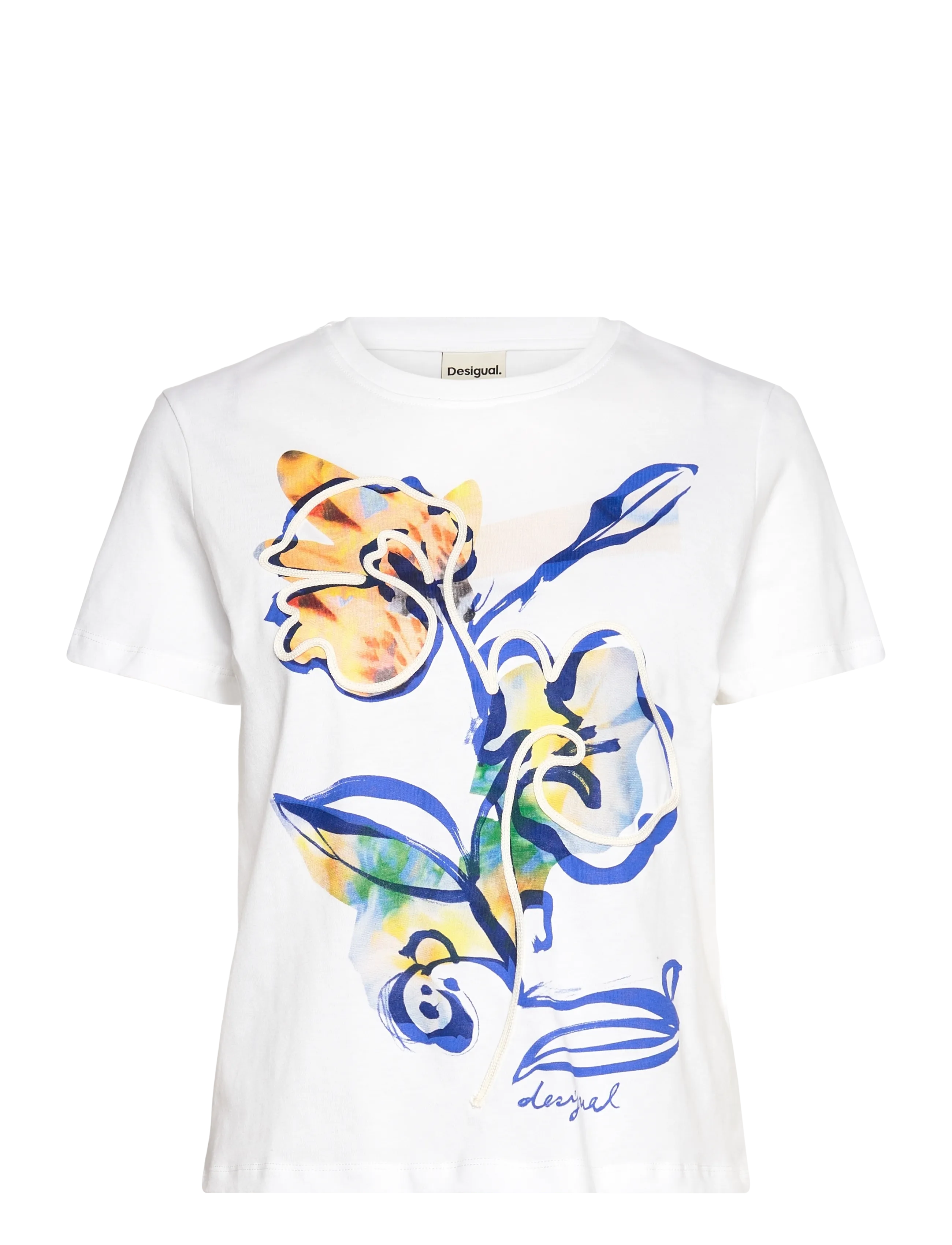 Desigual TS_ZURICH, 1000 WHITE, XL - T-Shirts & Tops - WHITE / white