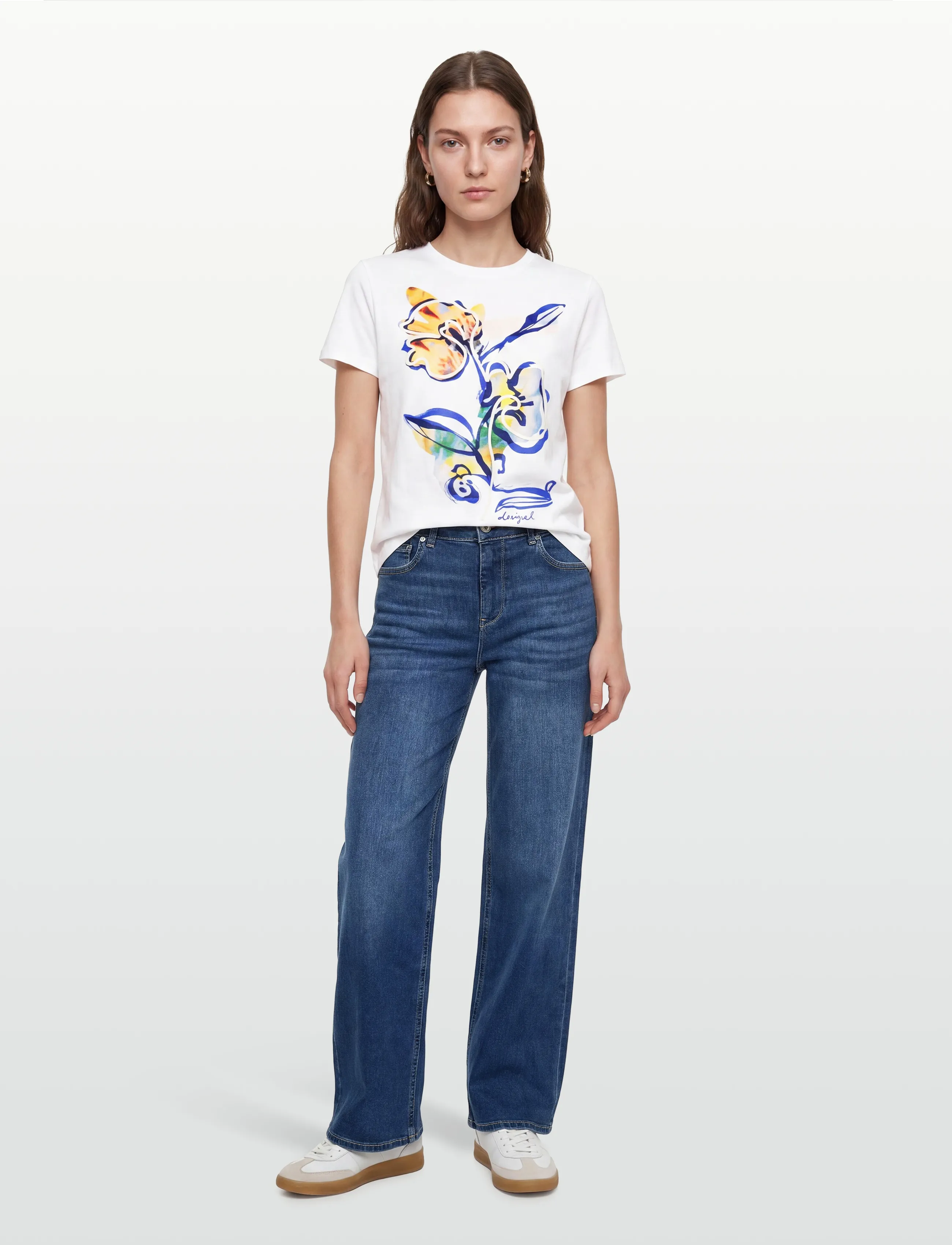 Desigual TS_ZURICH - T-shirts & Toppar - WHITE / white