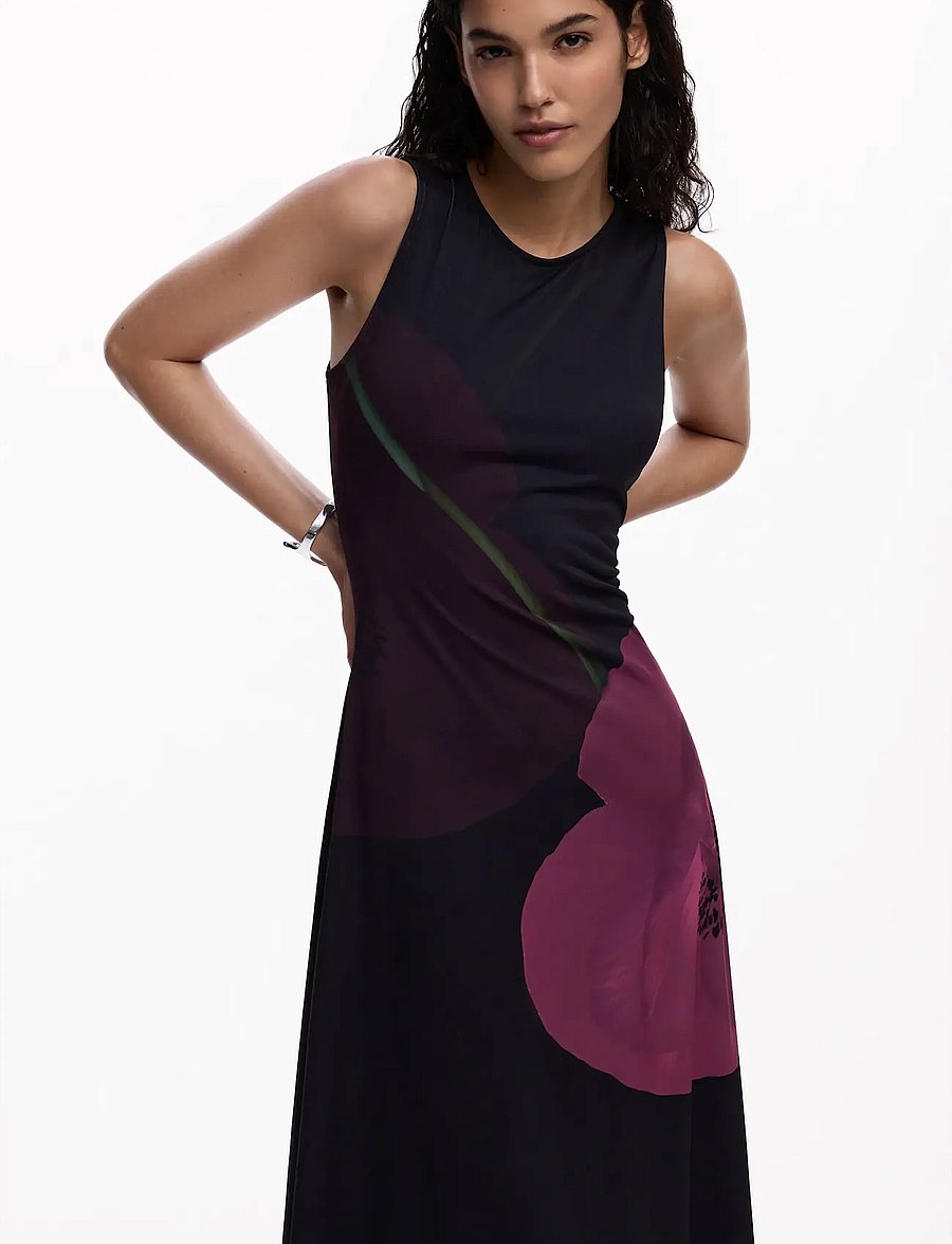 Desigual - VEST_VIRGINIA - midi-kleider - black - 0