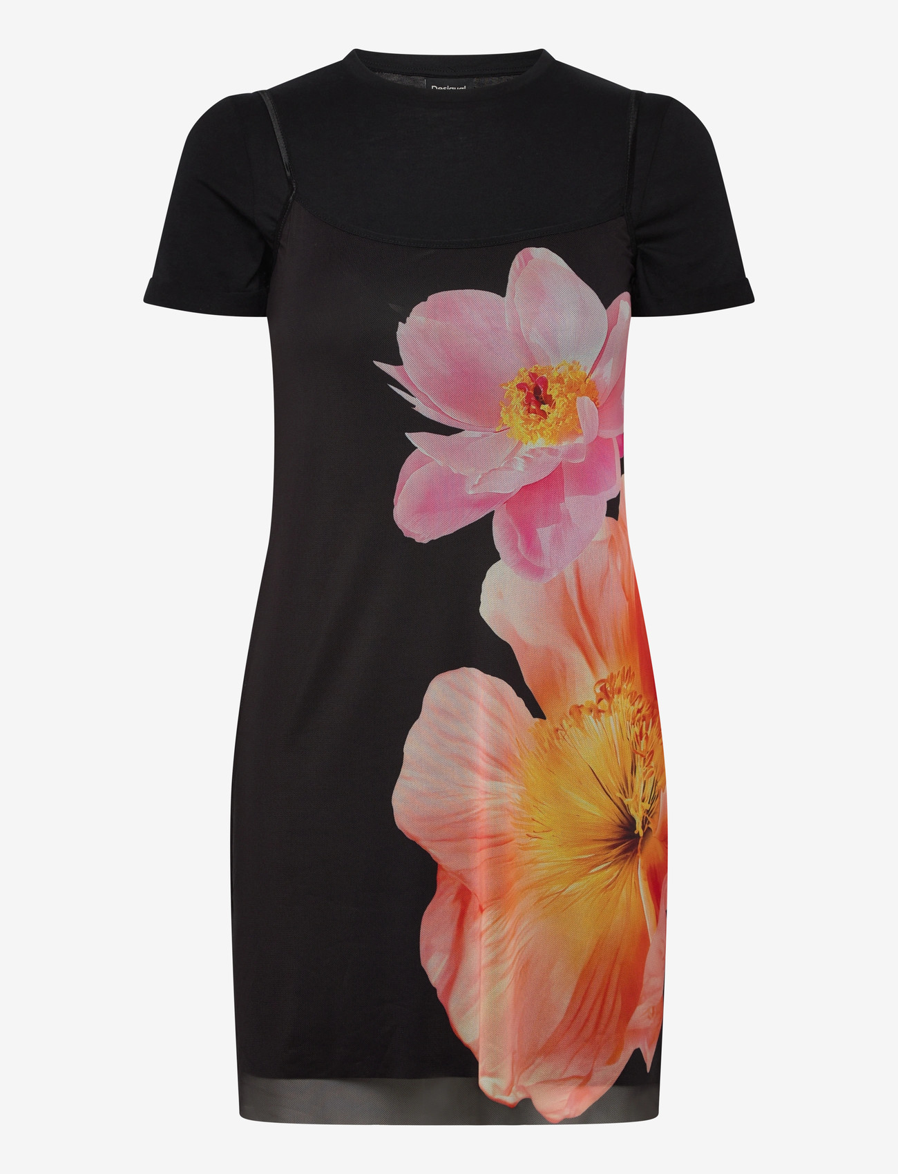 Desigual - VEST_NEVADA, 2000 BLACK, L - t-shirtklänningar - black - 1