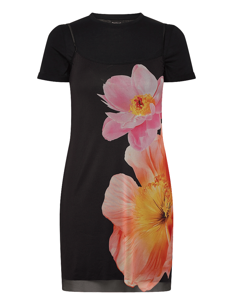 Desigual - VEST_NEVADA, 2000 BLACK, L - t-shirtklänningar - black - 1