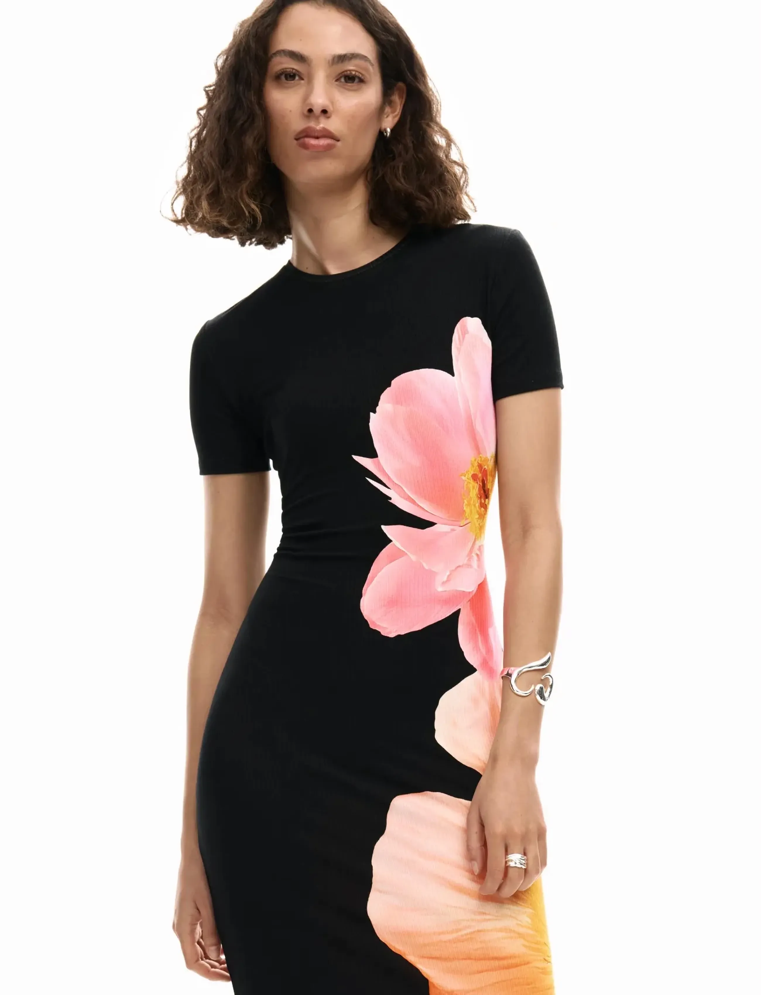 Desigual Vest_Montana, XS, Black, Kjoler > Knælange Og Midi, Dame
