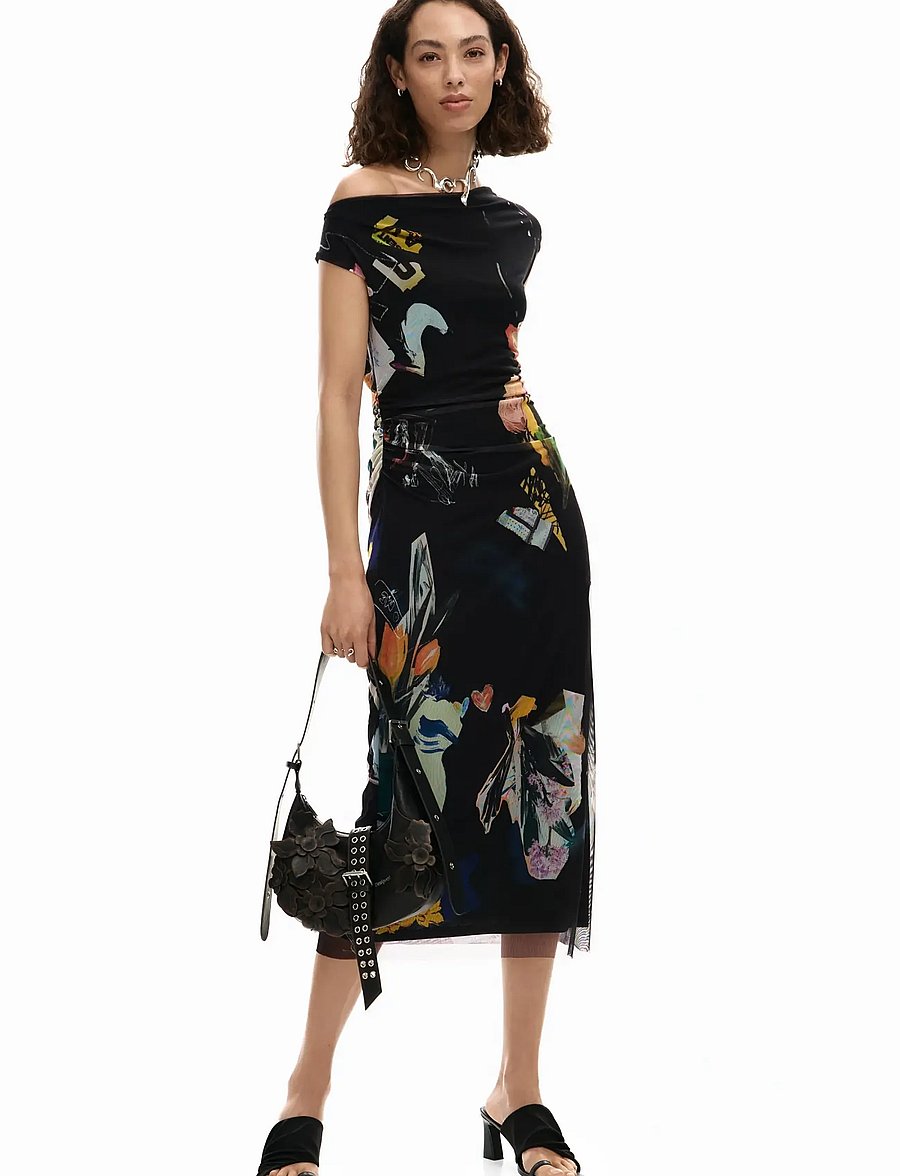 Desigual - VEST_DELAWARE - midi jurken - black - 4