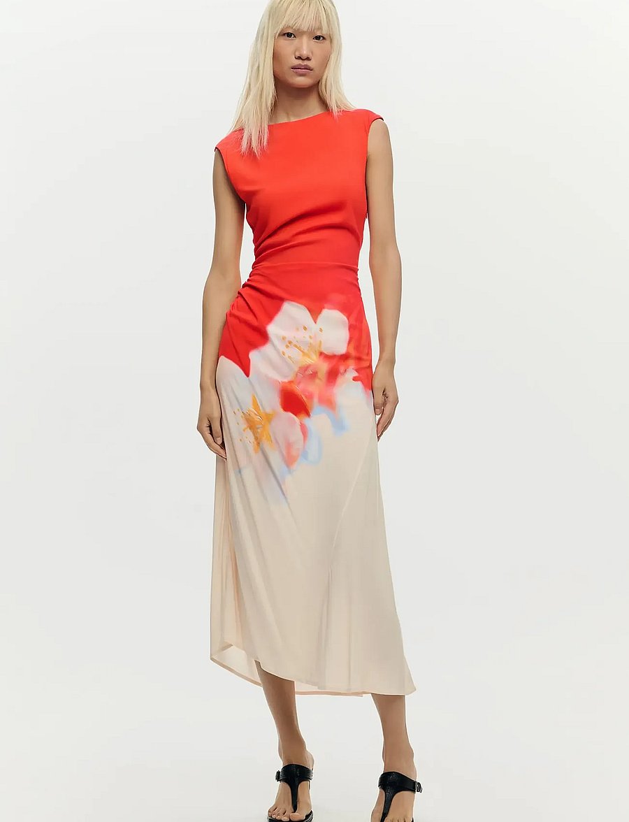 Desigual - VEST_LIDA - midi-kleider - orange - 4