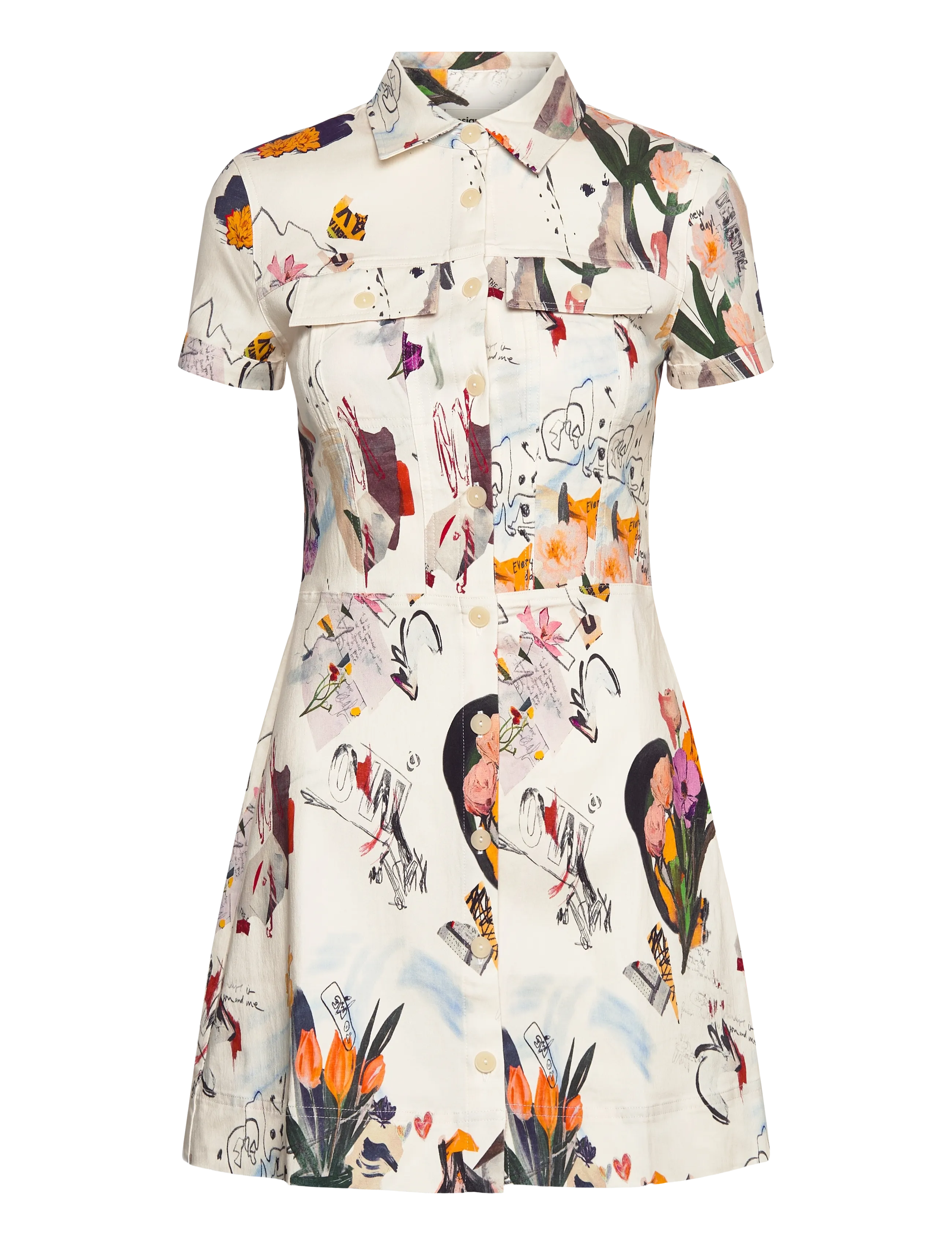 DESIGUAL Vest_Fini Cream - XS - Damen