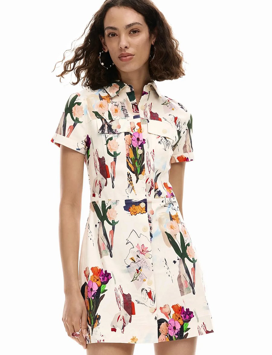 Desigual - VEST_FINI - hemdkleider - white - 0
