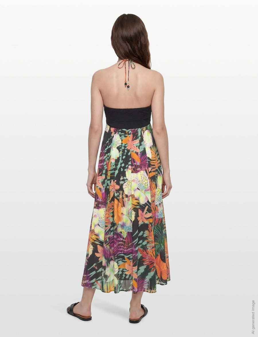 Desigual - VEST_SWIM-DAIKIRI CORD - midi-kleider - black - 4