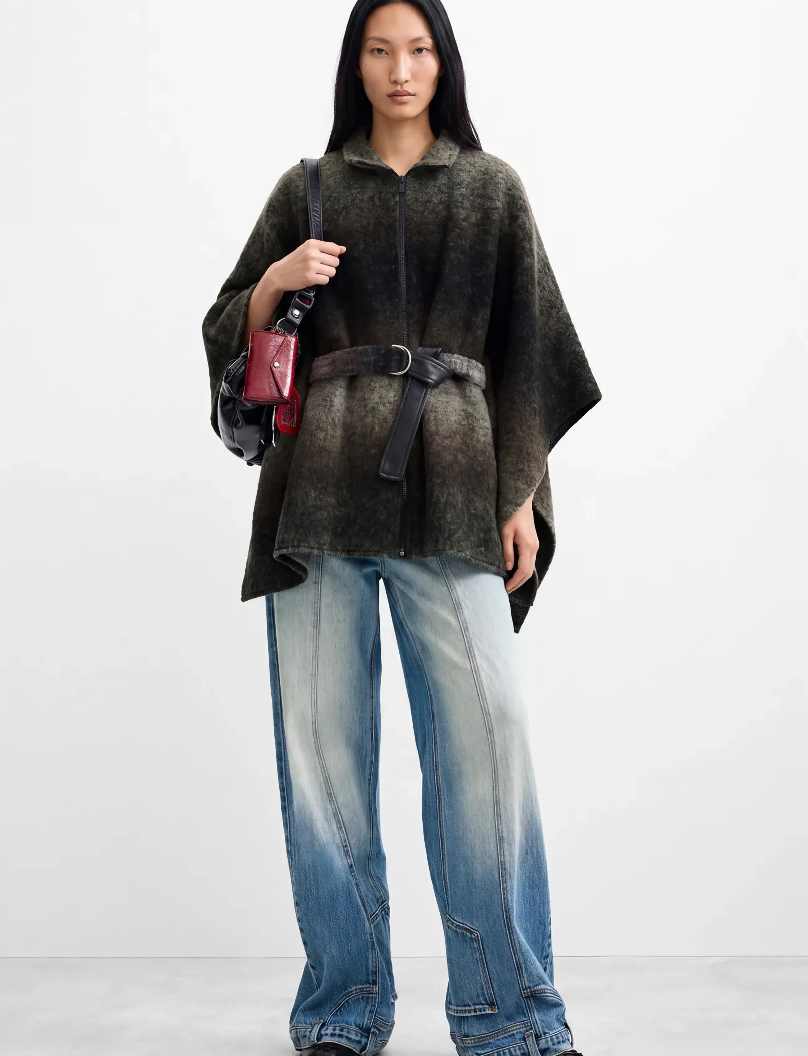 Desigual - PONCHO_ALDAMA BELT GRAY - material finishes - 3
