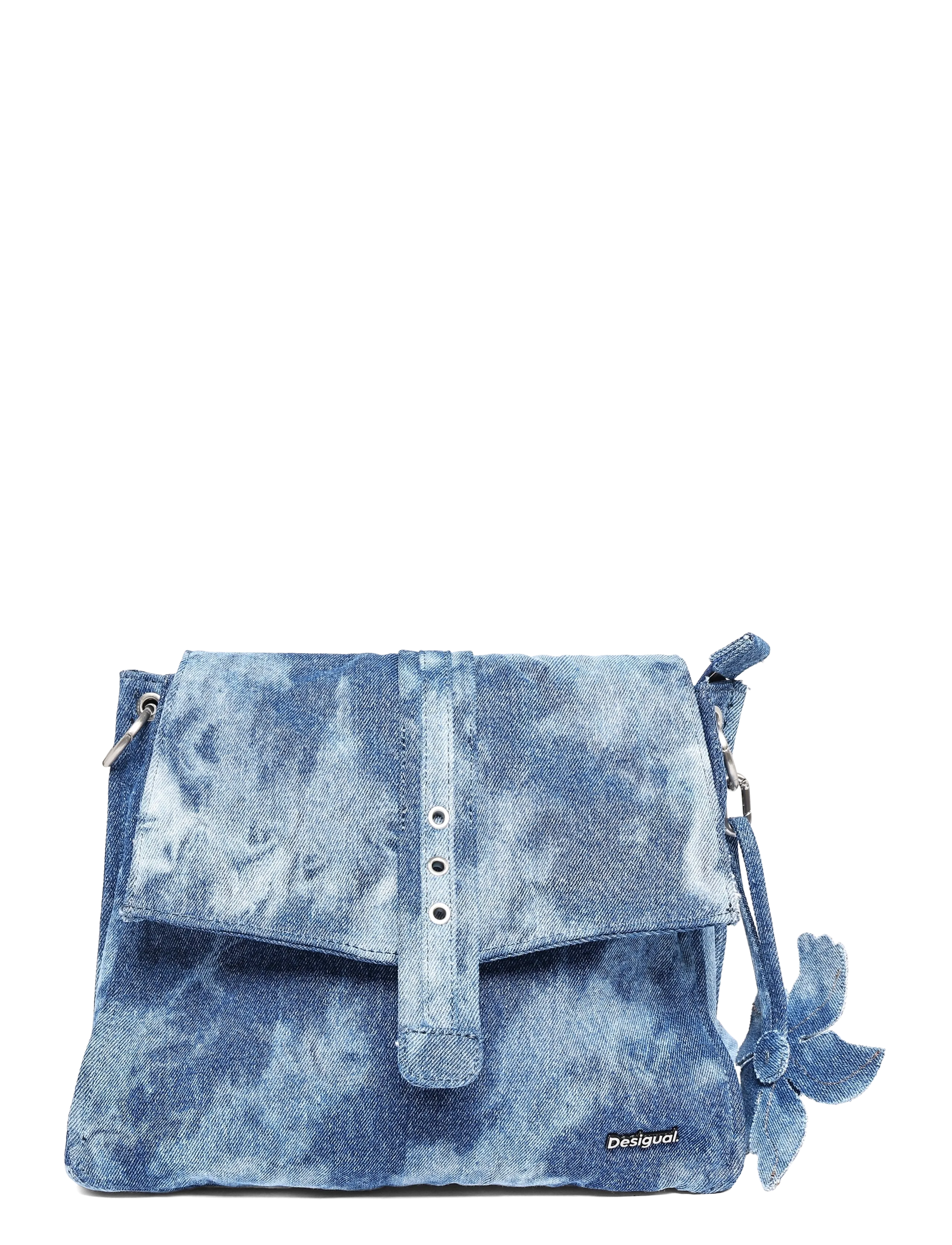 Desigual Back_Curio Deni, Kvinder, Batik Denim Skuldertaske, Blå, Str: ONE SIZE