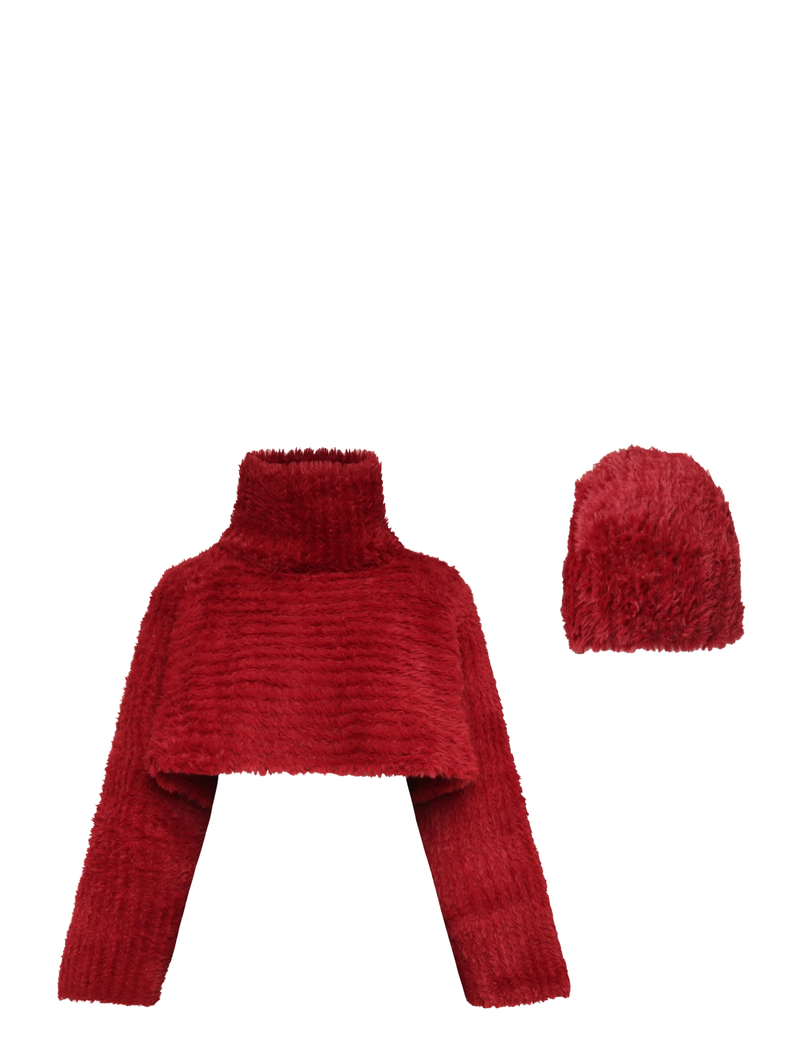 Desigual PACK REPRISE FUR RED - Kõrge kaelusega kudumid - RED / red