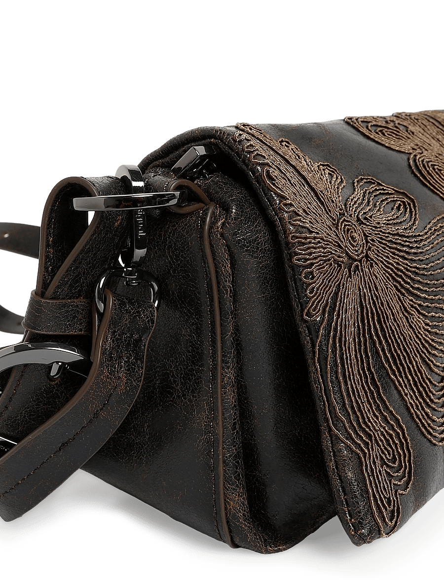 Desigual - BAG_MISTRAL NARON MINI FLAP - vardagsstil - brown - 3