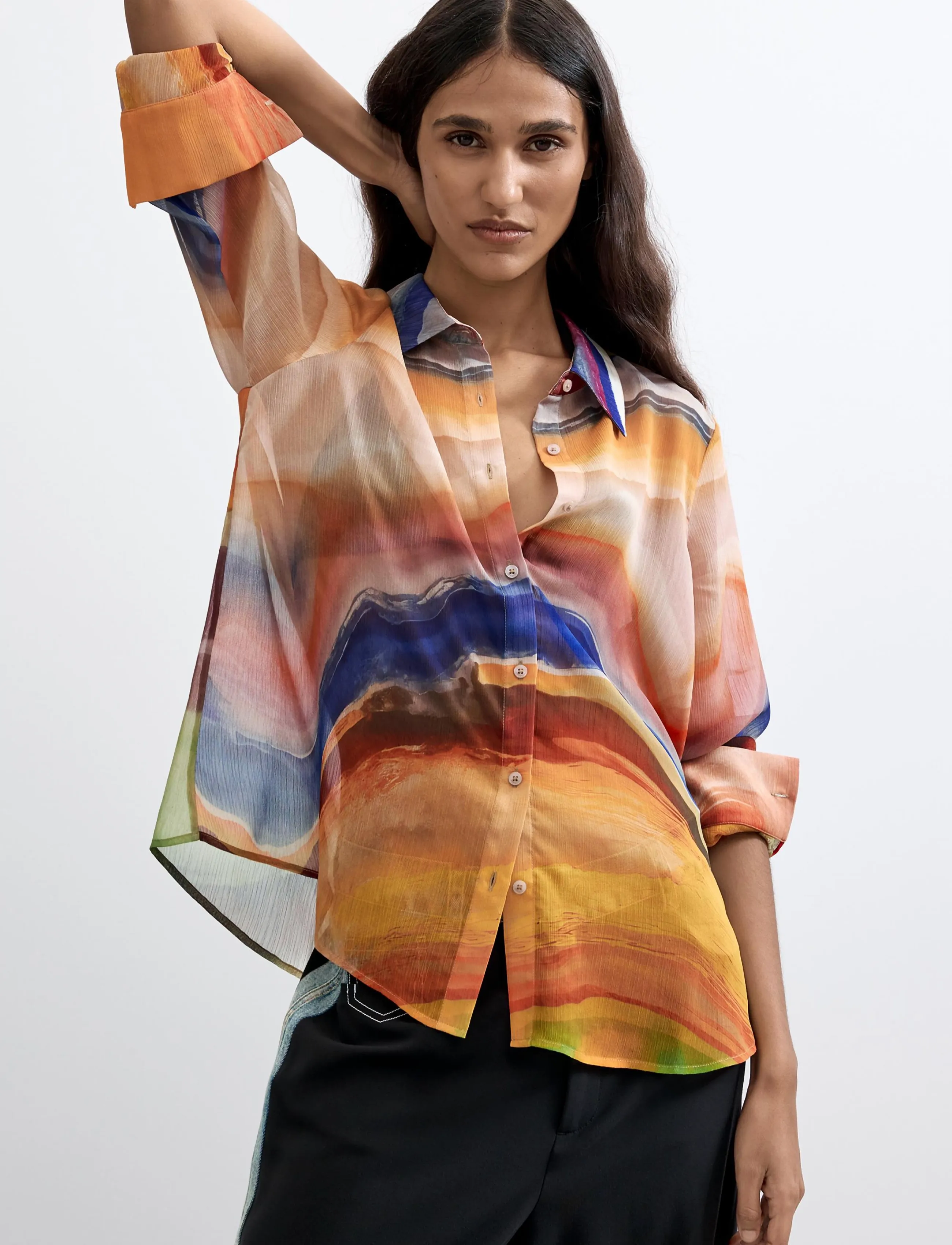 Desigual Blus_Camsterdam, M, Multi/patterned, Bluser > Langærmede, Dame
