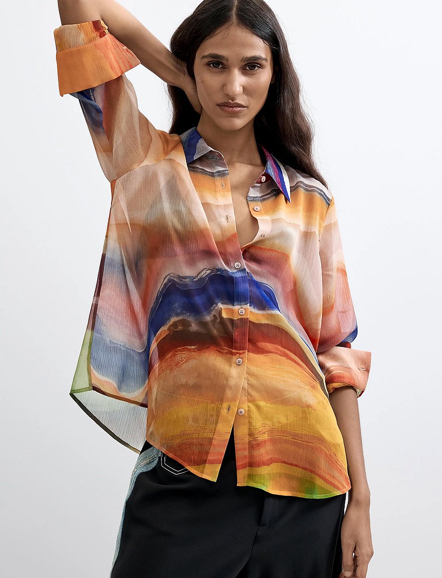 Desigual - BLUS_CAMSTERDAM - långärmade blusar - material finishes - 0