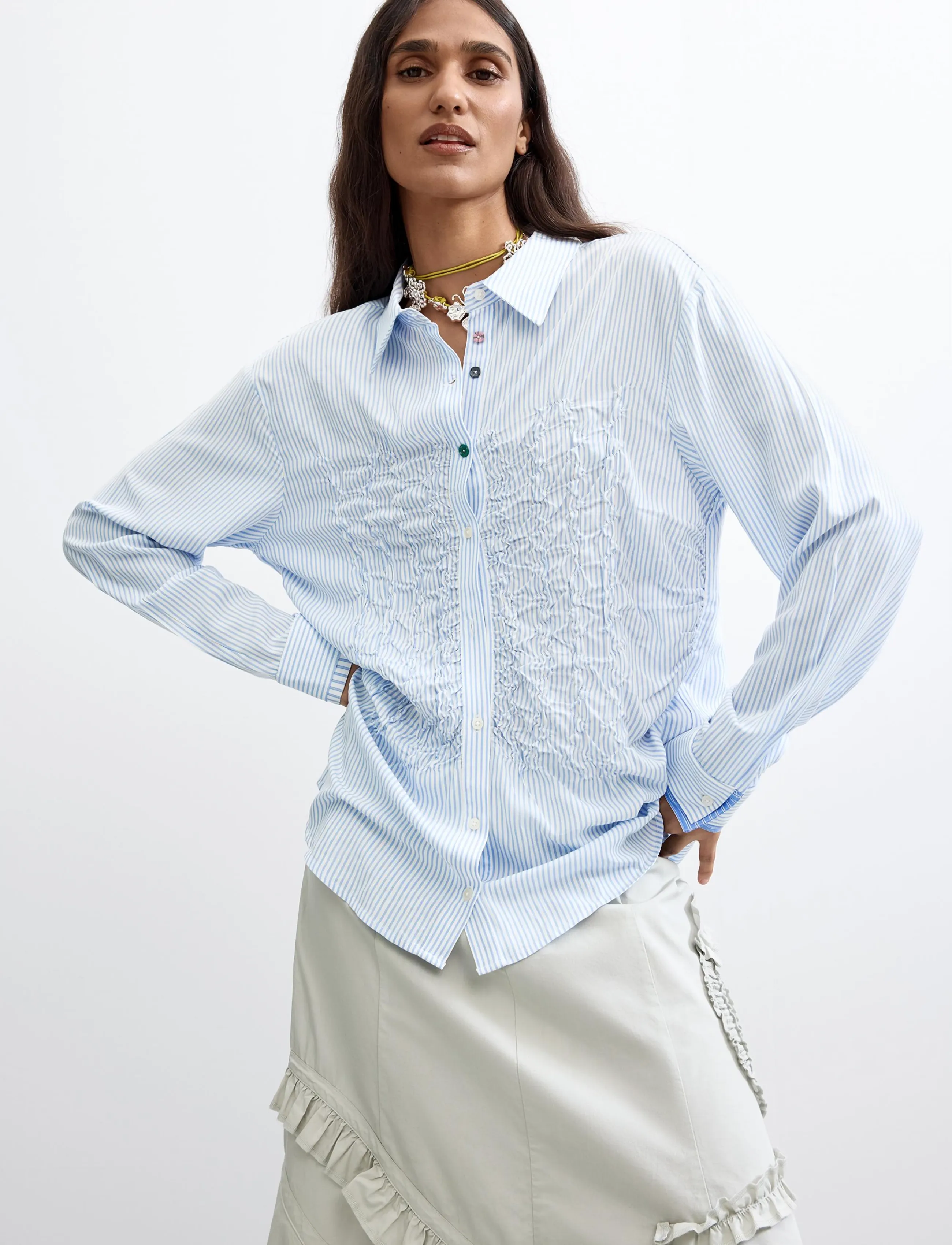 Desigual Cam_Danubio, XS, Blue, Skjorter > Langærmede, Dame