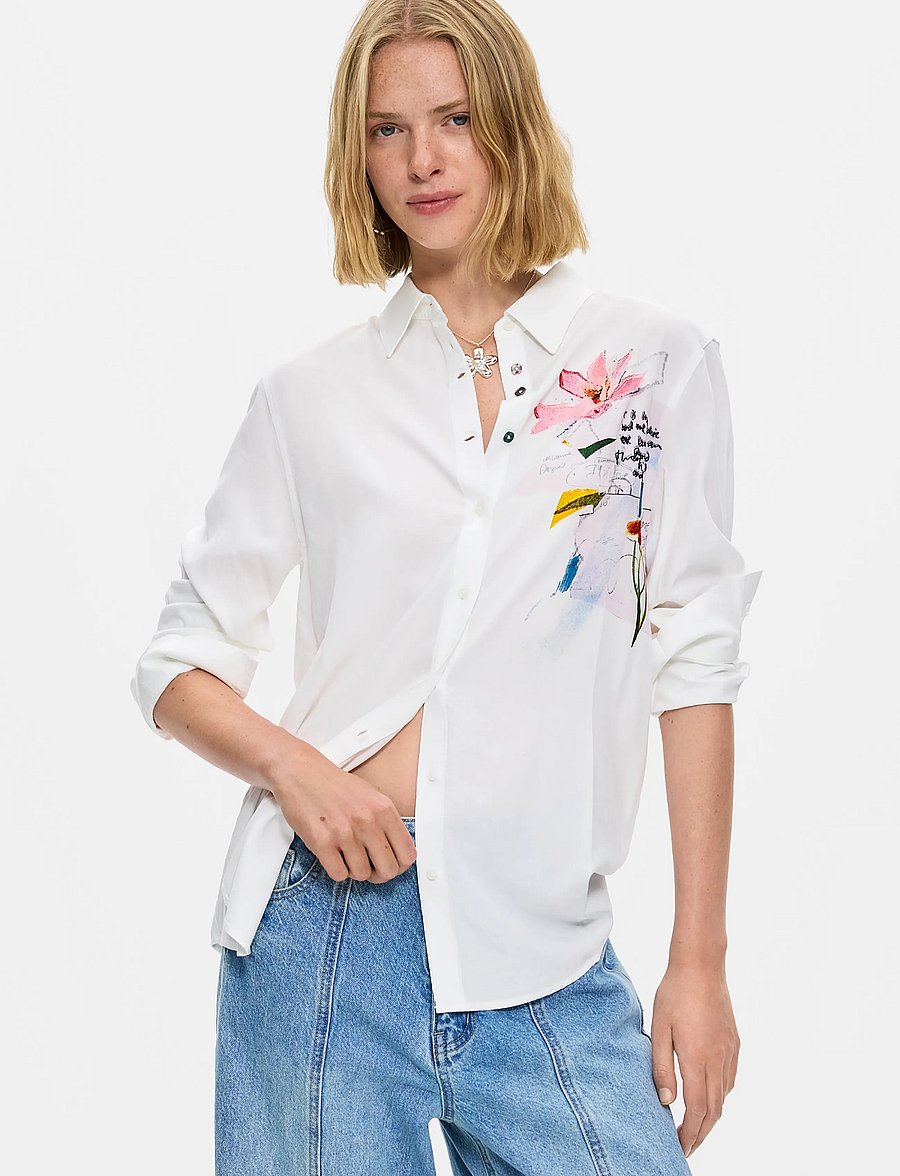 Desigual - CAM_TAMESIS - langærmede skjorter - white - 0