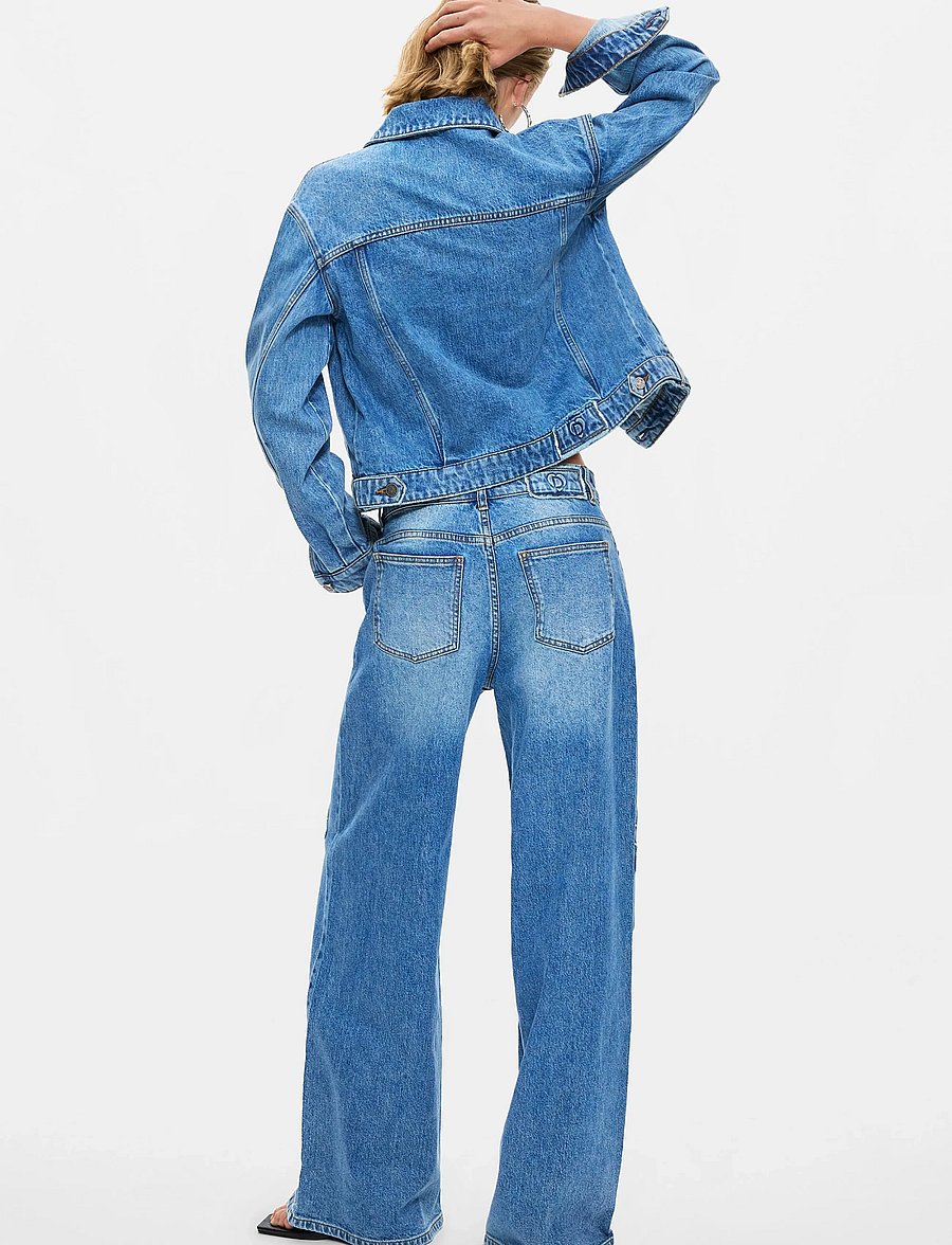 Desigual - DENIM_BUTTER - hosen mit weitem bein - blue - 3