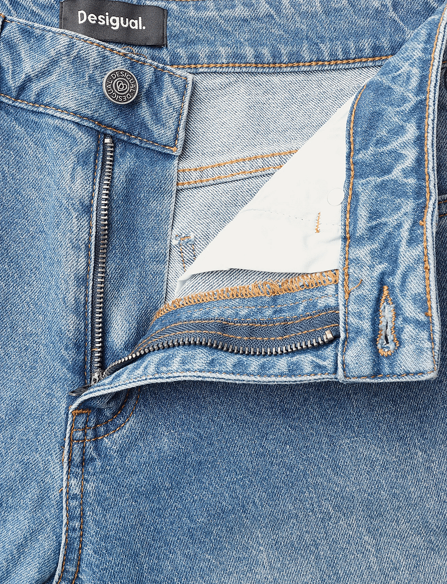Desigual - DENIM_BUTTER - hosen mit weitem bein - blue - 5