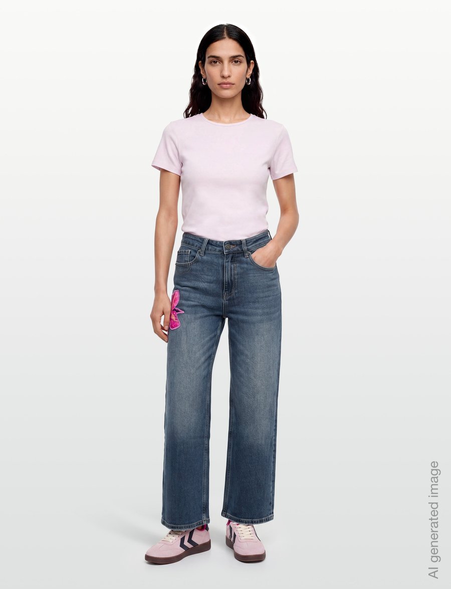 Desigual - DENIM_FLORA - culottes - blue - 0