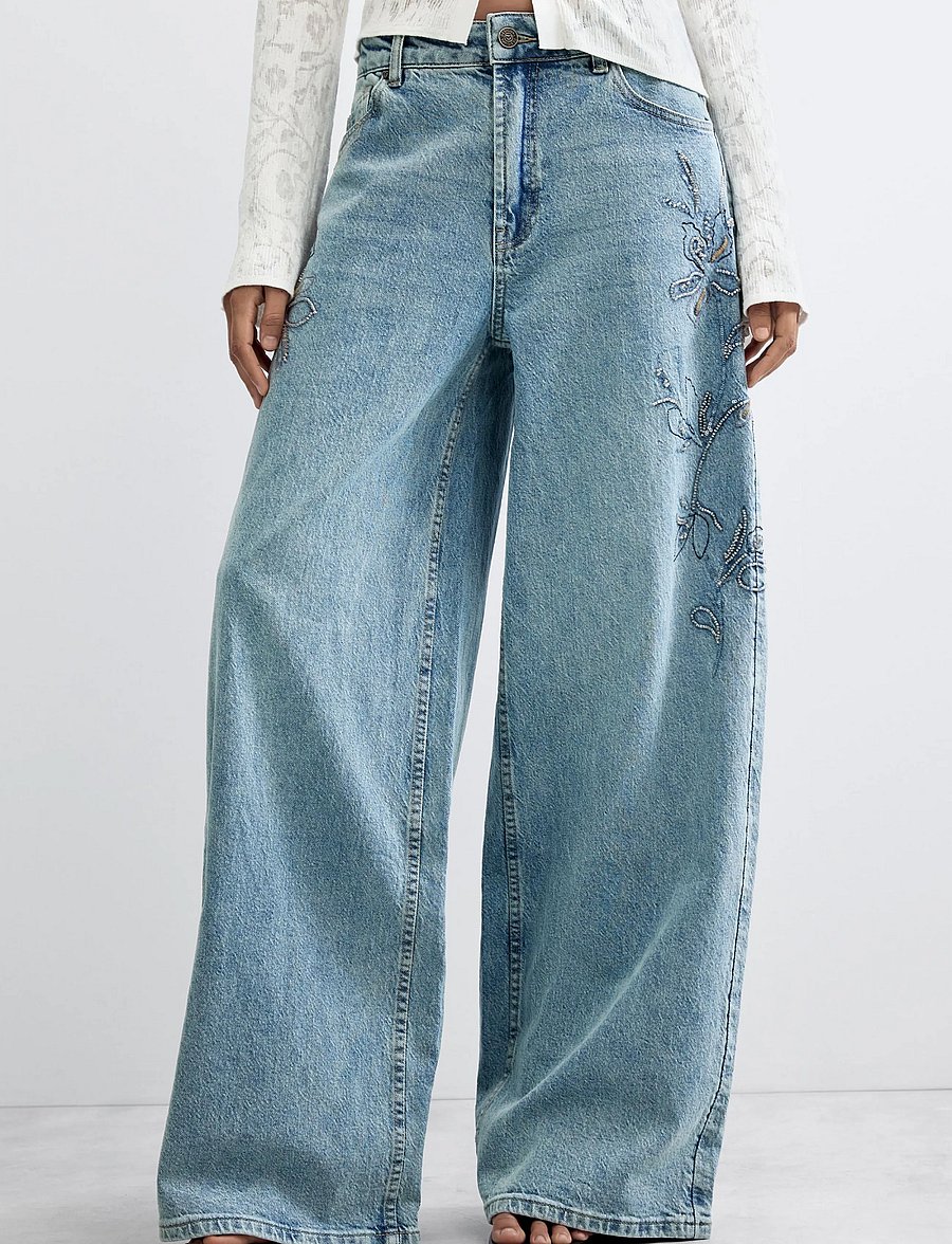 Desigual - DENIM_FAIRY - hosen mit weitem bein - blue - 0