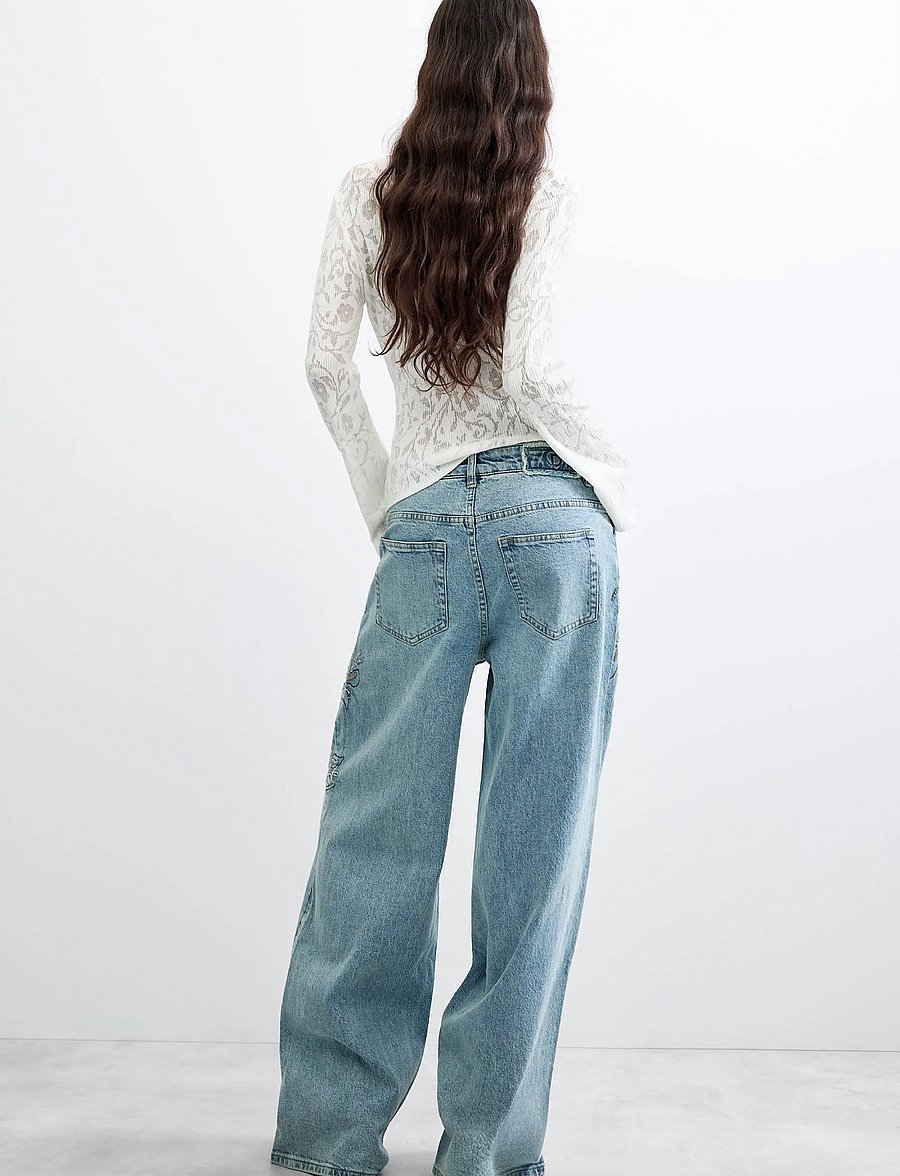 Desigual - DENIM_FAIRY - hosen mit weitem bein - blue - 3