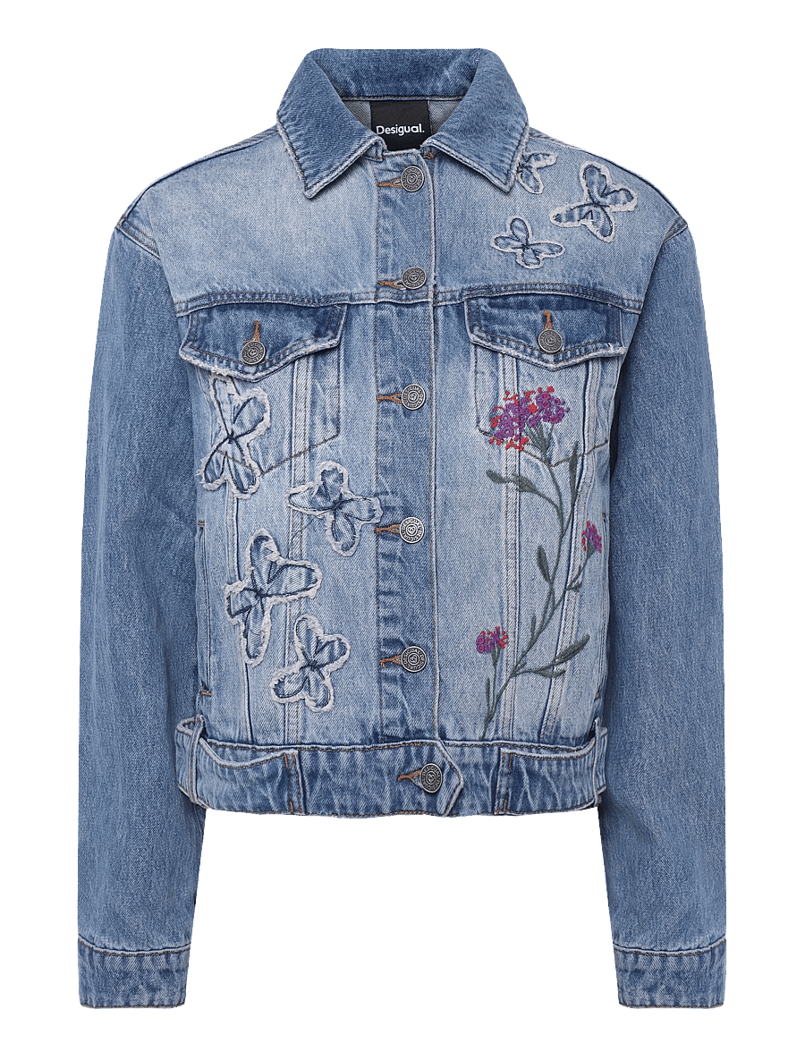 Desigual - CHAQ_BUTTERF - frühlingsjacken - blue - 1
