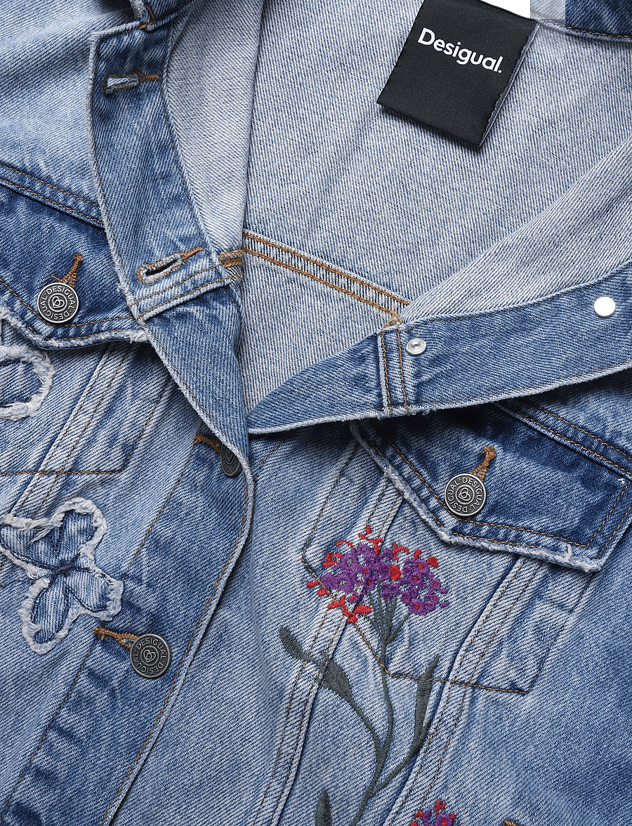 Desigual - CHAQ_BUTTERF - frühlingsjacken - blue - 5