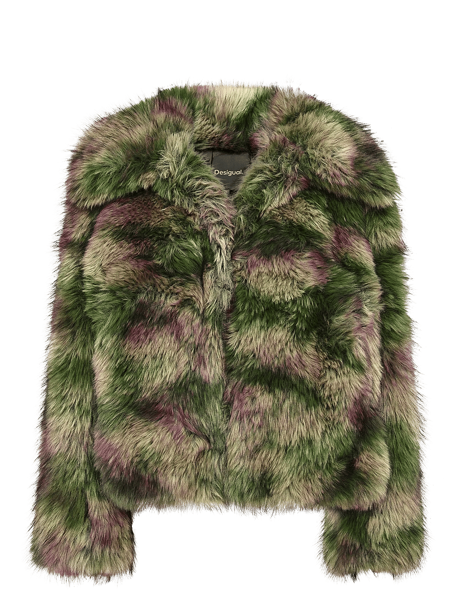 Desigual - FAKE FUR_CAMOMILLE_LACROIX - faux fur jakker - green - 1