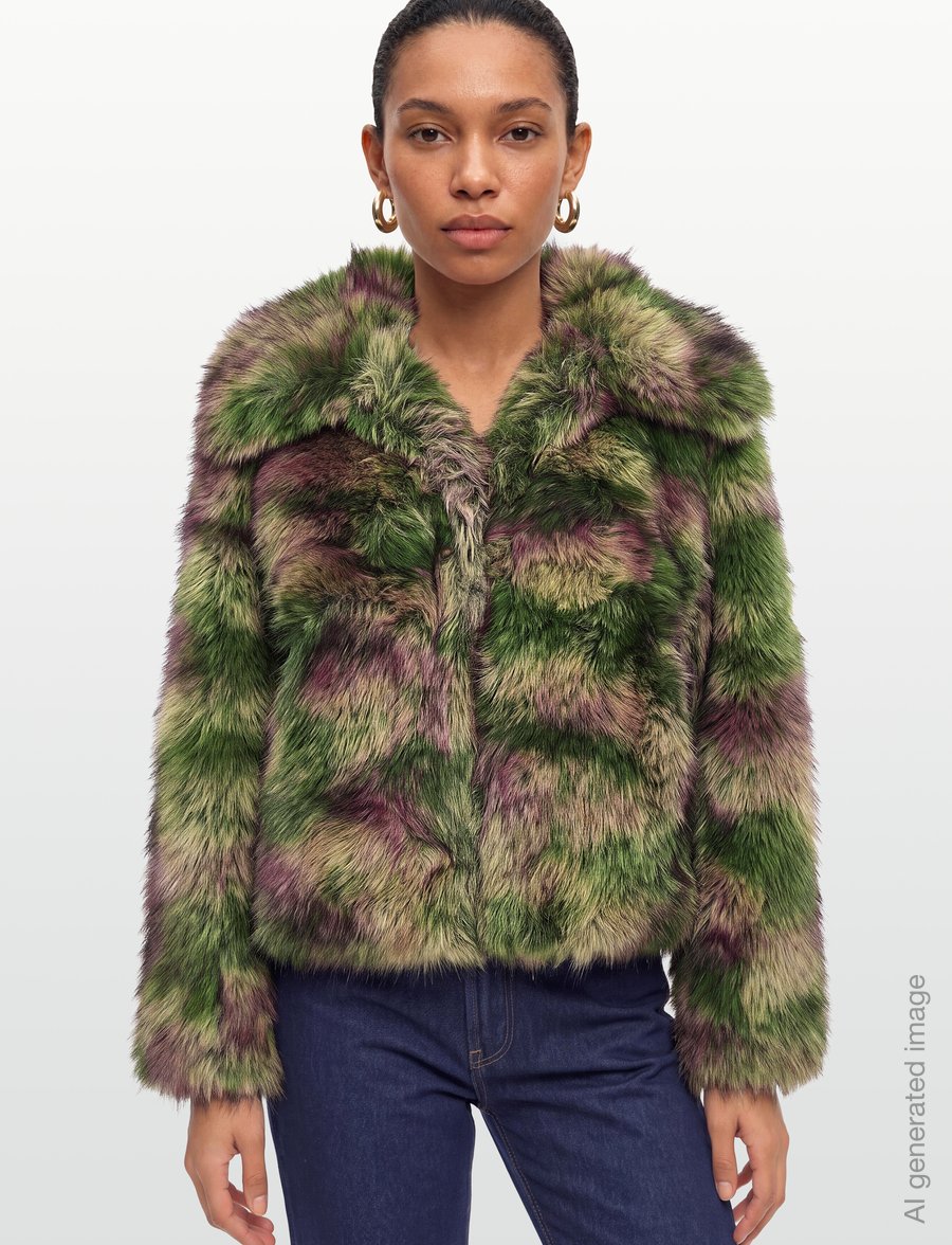 Desigual - FAKE FUR_CAMOMILLE_LACROIX - faux fur jakker - green - 3