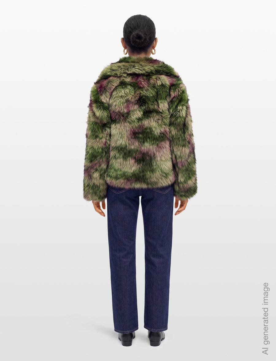 Desigual - FAKE FUR_CAMOMILLE_LACROIX - faux fur jakker - green - 4