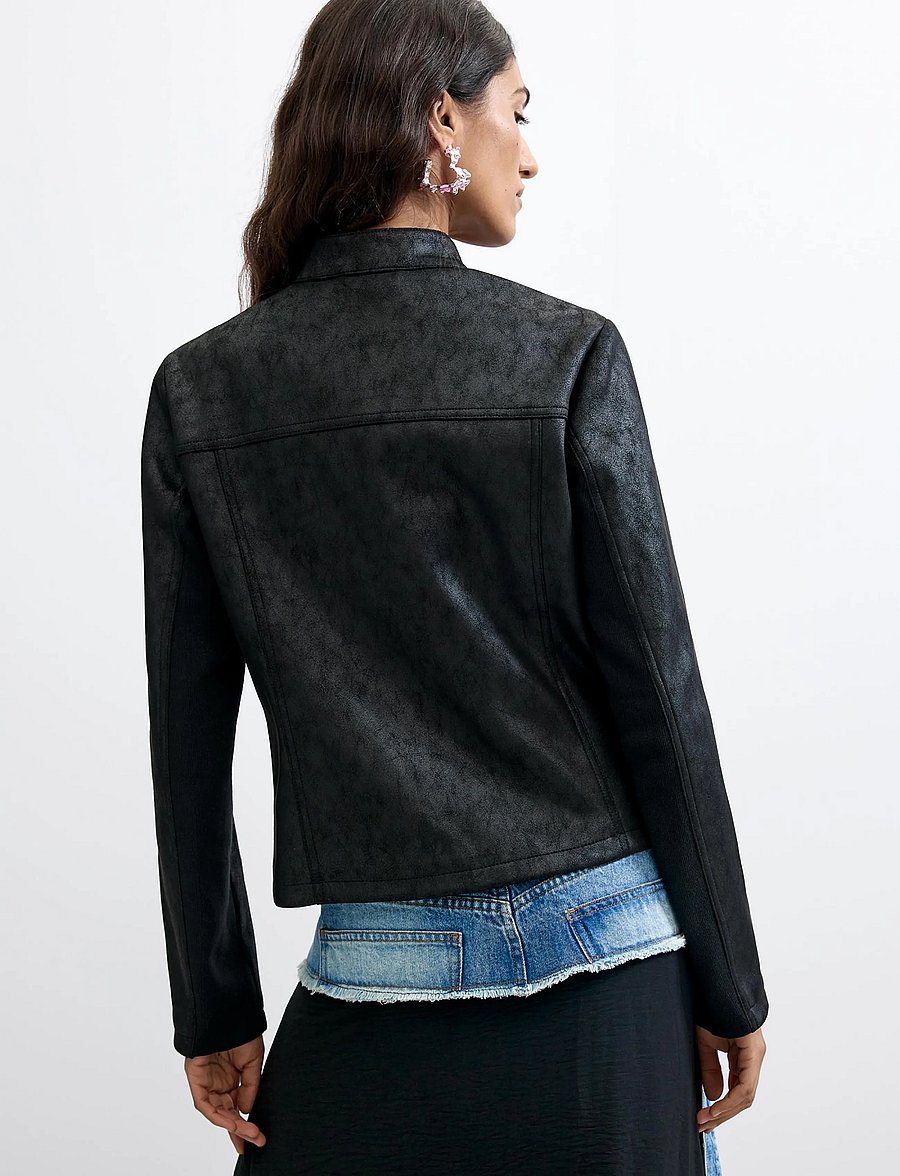 Desigual - CHAQ_BIKERCY - leather jackets - black - 3