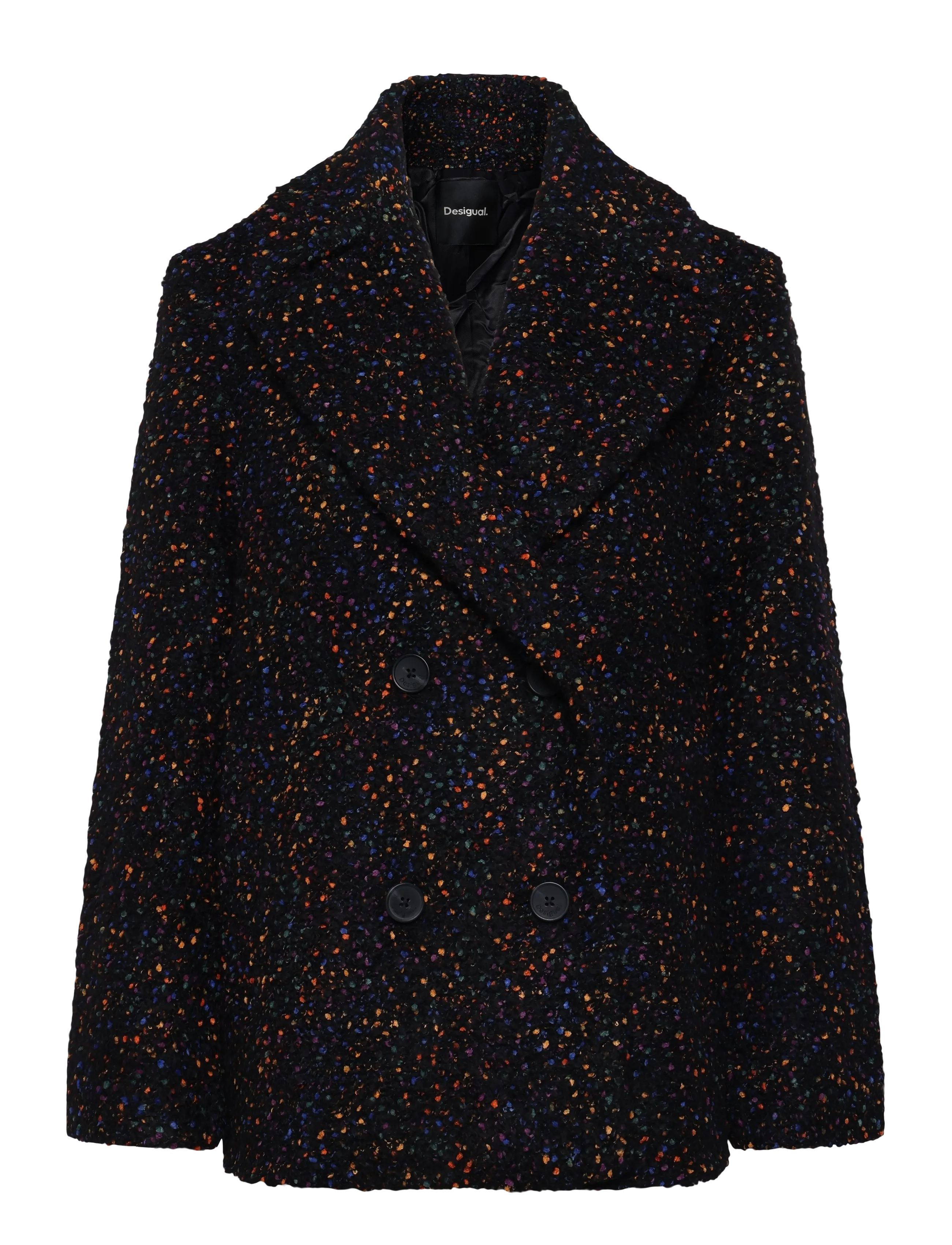Desigual COAT BOTTONE - Kläder - BLACK / black