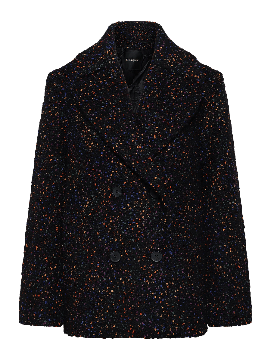 Desigual - COAT BOTTONE - vinterjackor - black - 0