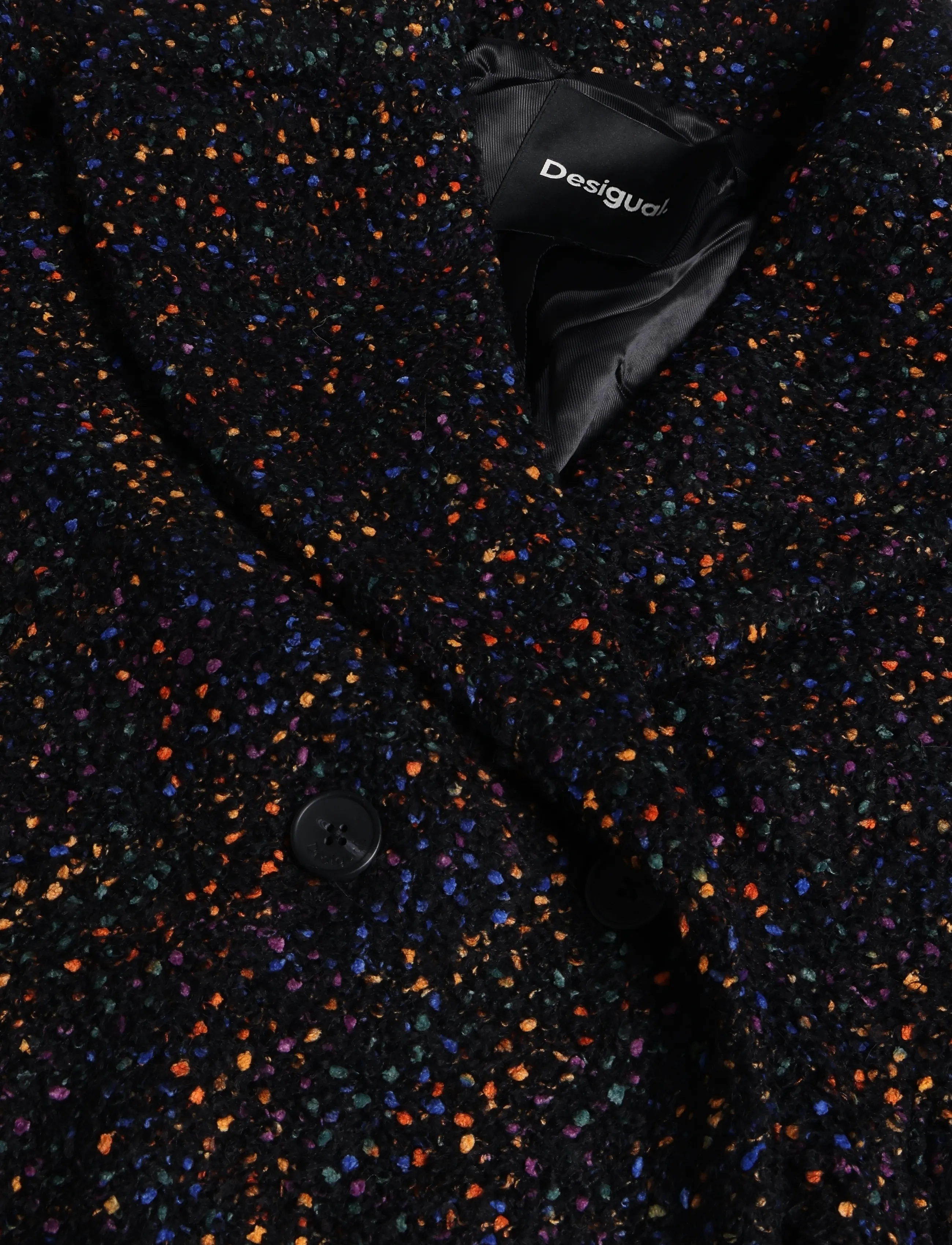 Desigual - COAT BOTTONE - vinterjackor - black - 2