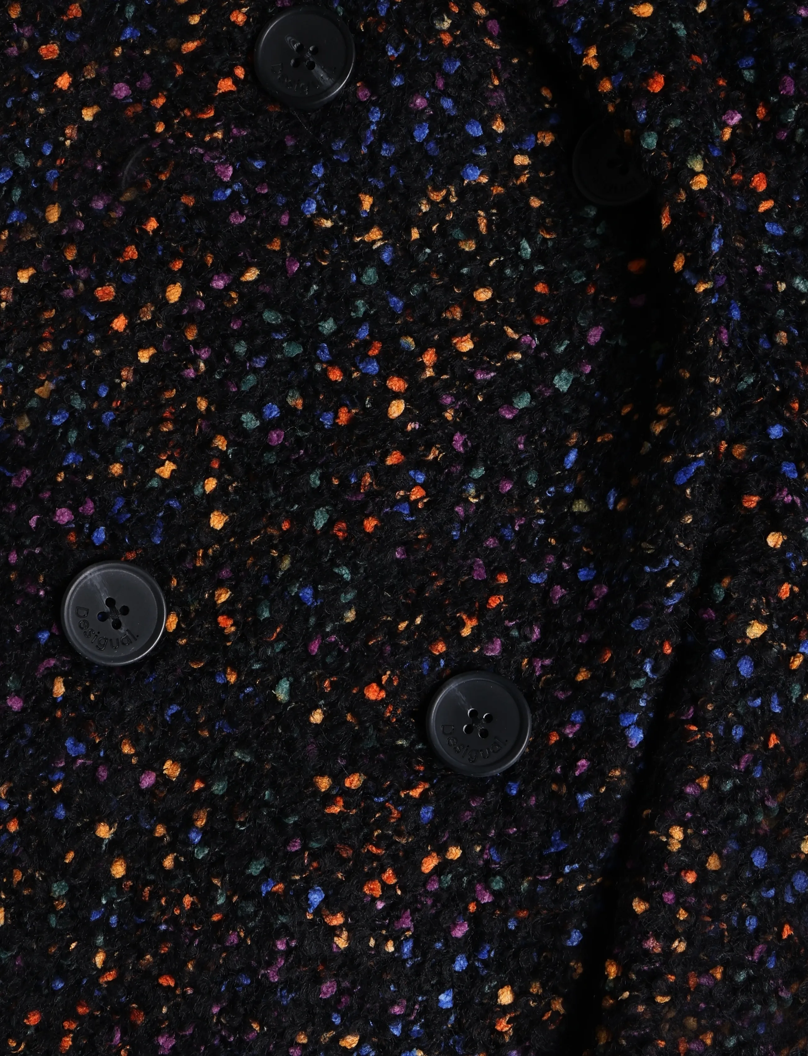 Desigual - COAT BOTTONE - vinterjackor - black - 4