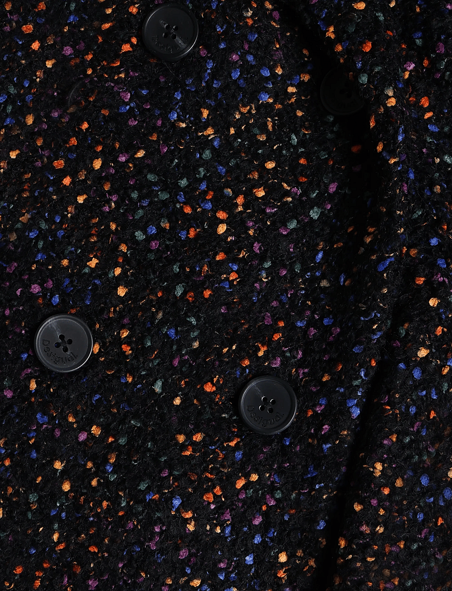 Desigual - COAT BOTTONE - vinterjackor - black - 4