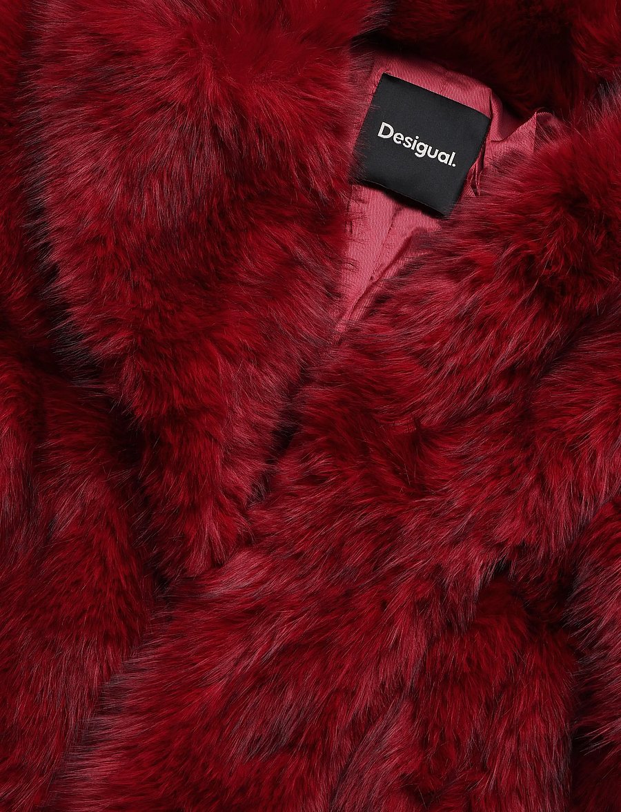 Desigual - CHAQ_CRUDELIA - fuskpäls - red - 2