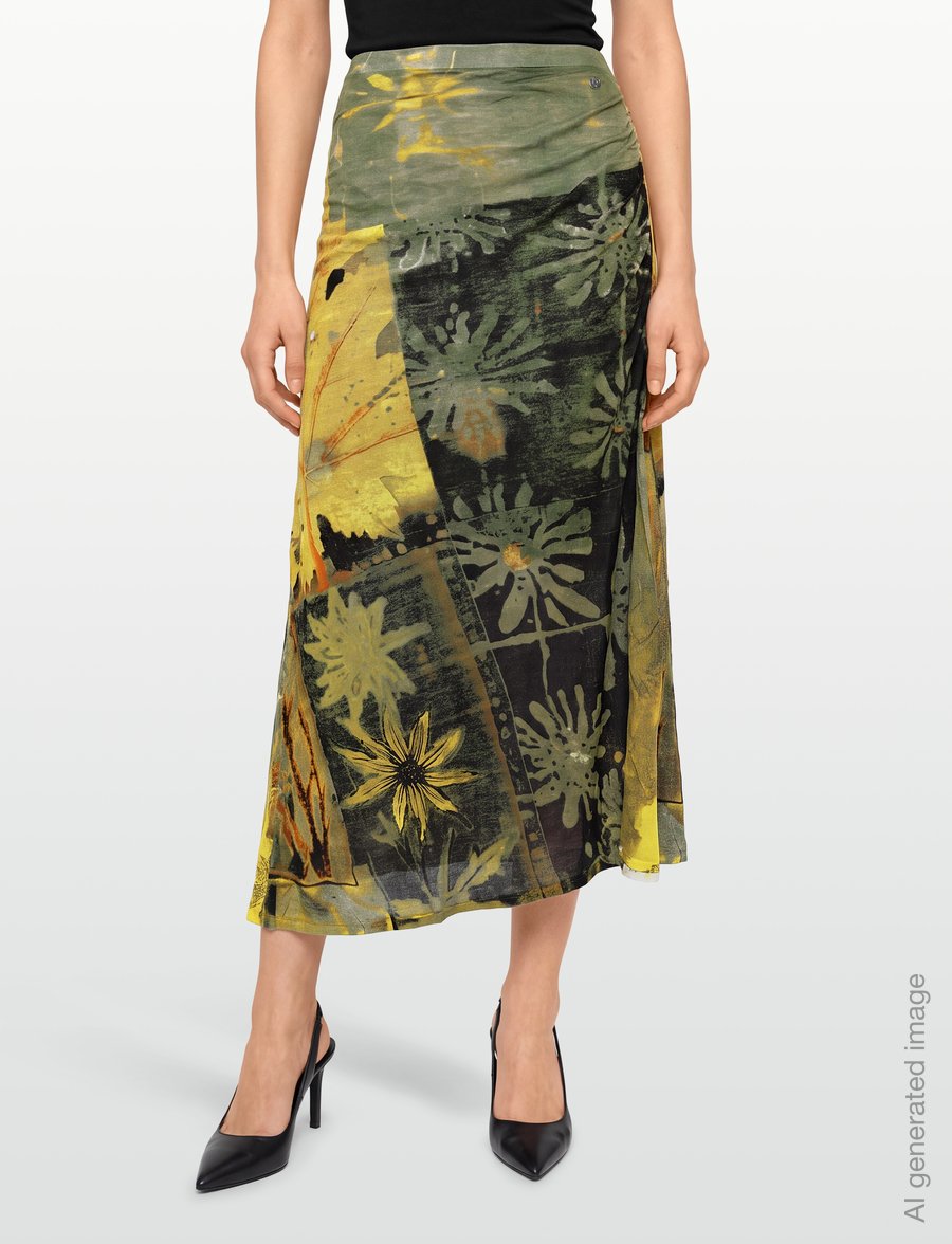 Desigual - FAL_JULIETA - stickade kjolar - green - 3