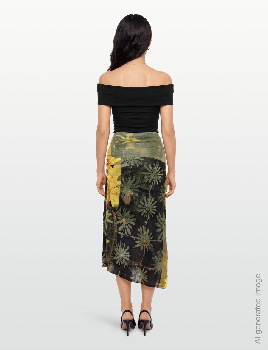 Desigual - FAL_JULIETA - stickade kjolar - green - 4
