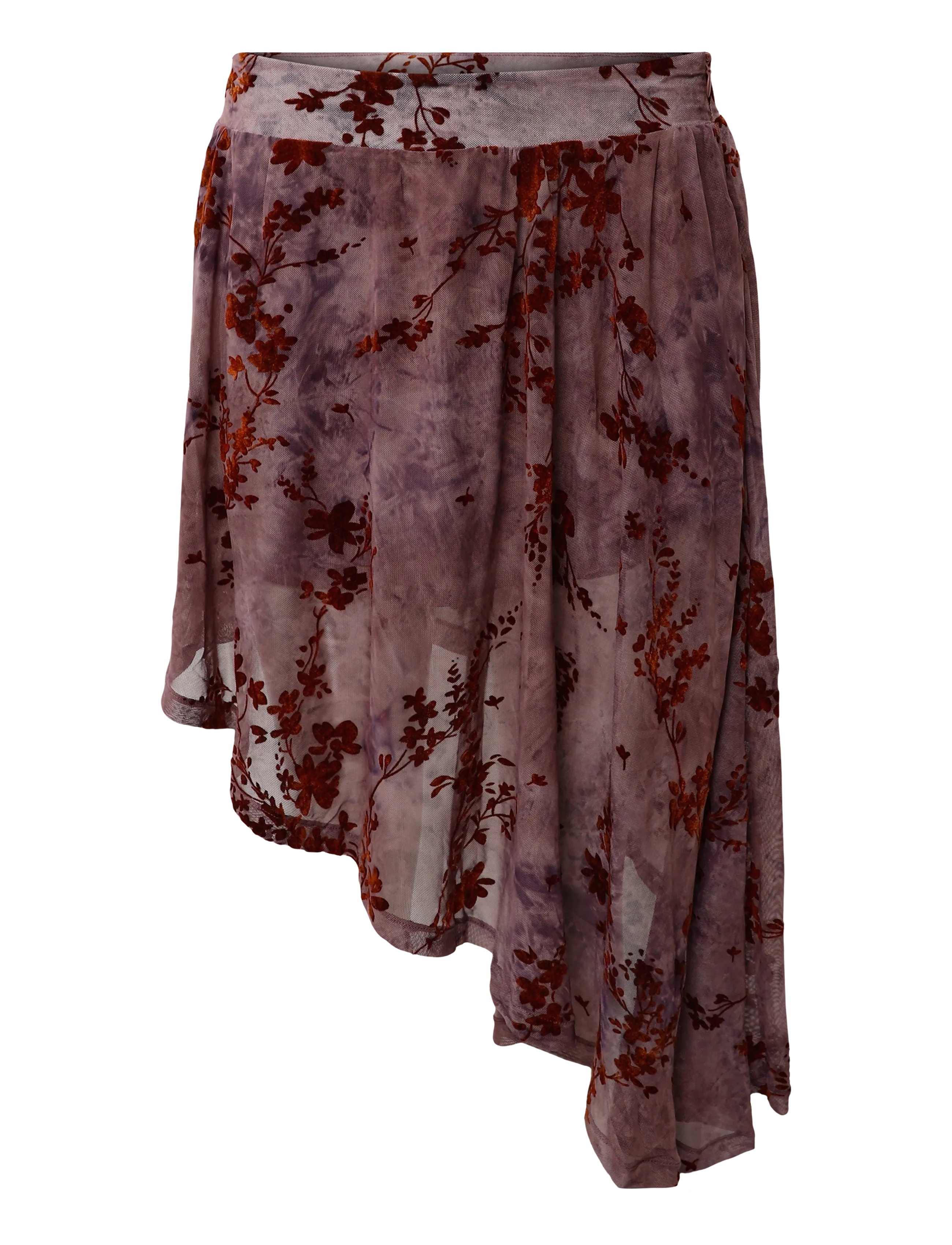 Desigual Fal_Oporto, XS, Burgundy, Nederdele > Knælange Og Midi Nederdele, Dame
