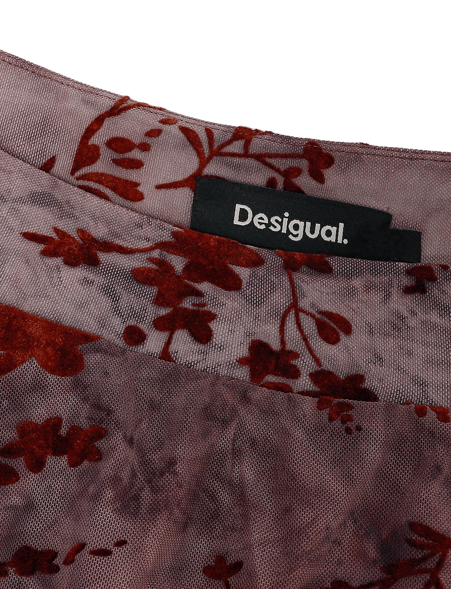 Desigual - FAL_OPORTO - midi-röcke - red - 2