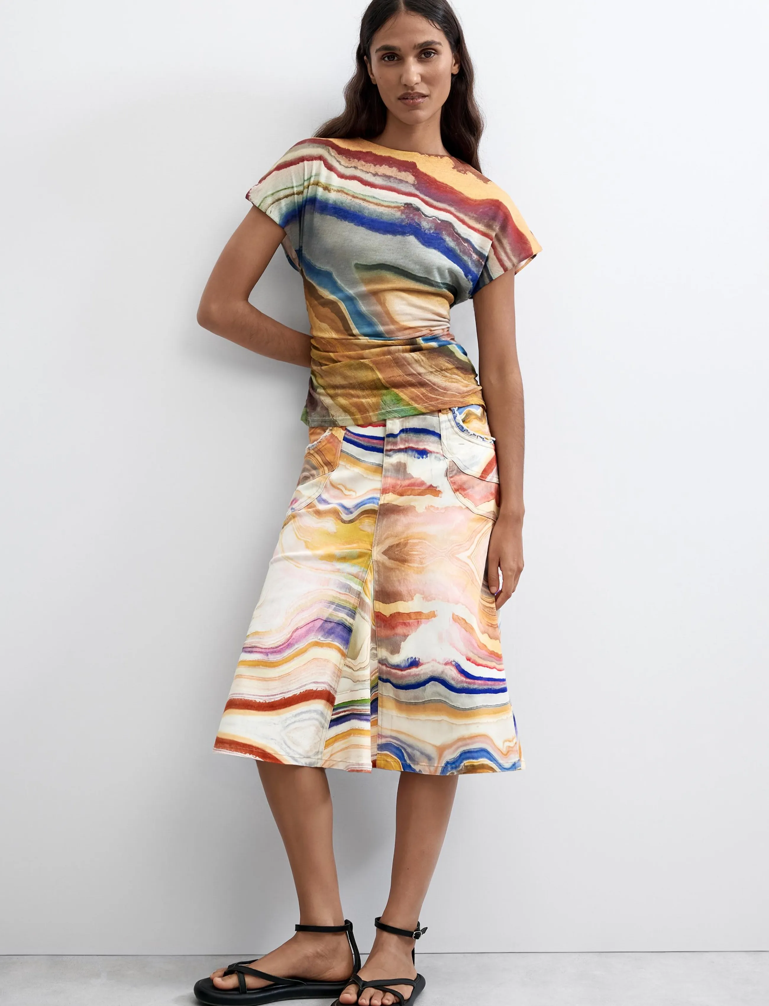 Desigual - FAL_TERREN - midi kjolar - yellow - 4