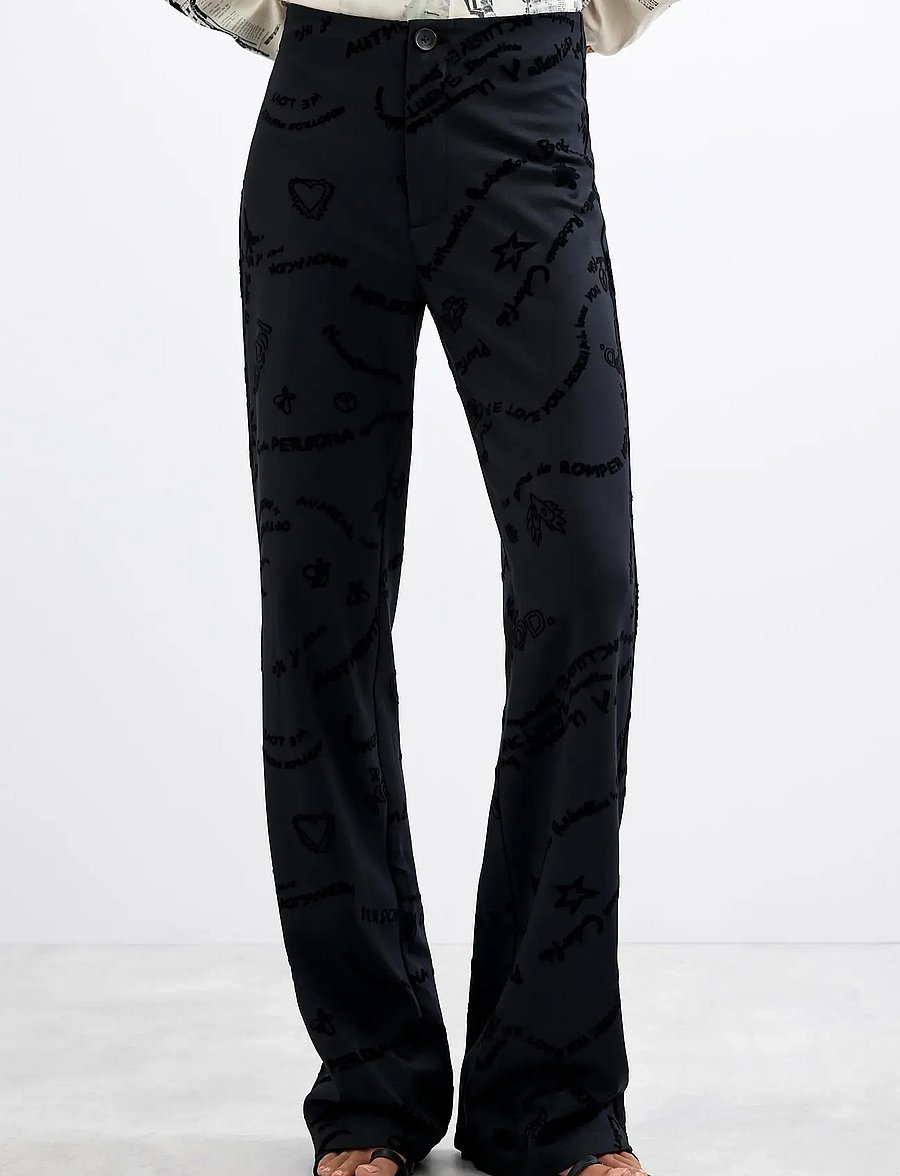Desigual - PANT_MICHELLE - bukser med lige ben - black - 0
