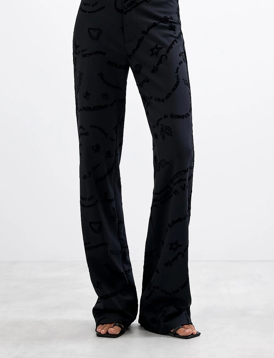 Desigual - PANT_MICHELLE - bukser med lige ben - black - 0