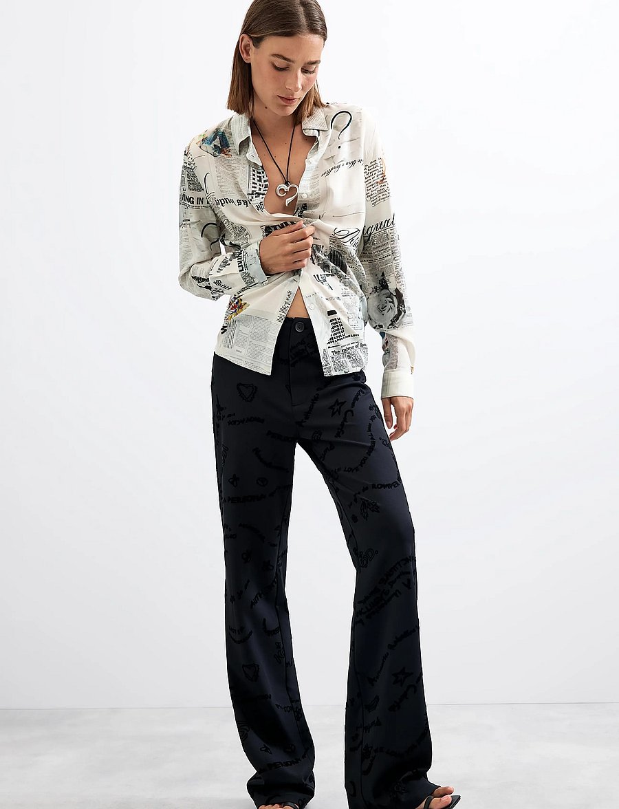 Desigual - PANT_MICHELLE - bukser med lige ben - black - 4