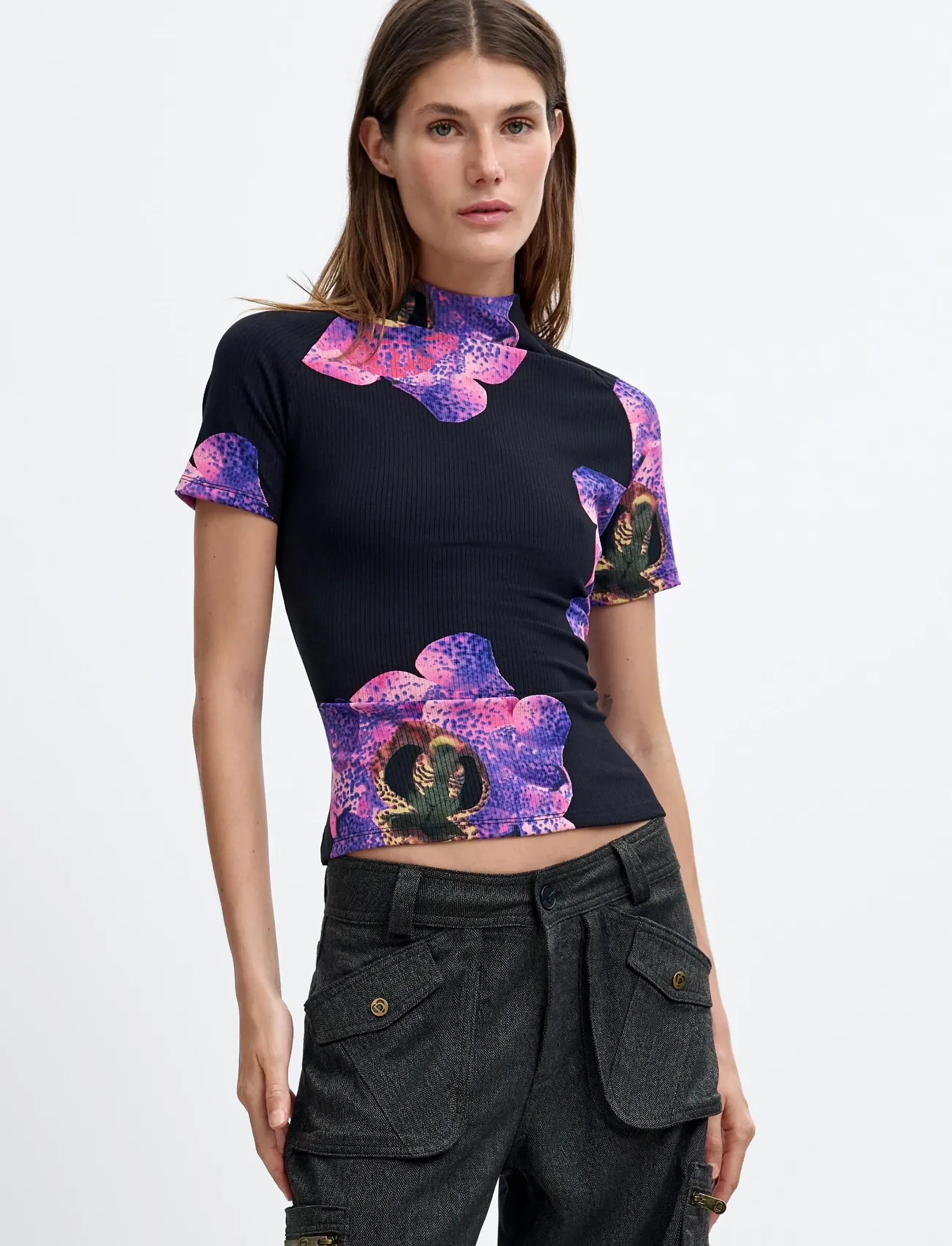 Desigual - TS_ORCHIDPRUPLE_LACROIX - rullekraver - black - 0