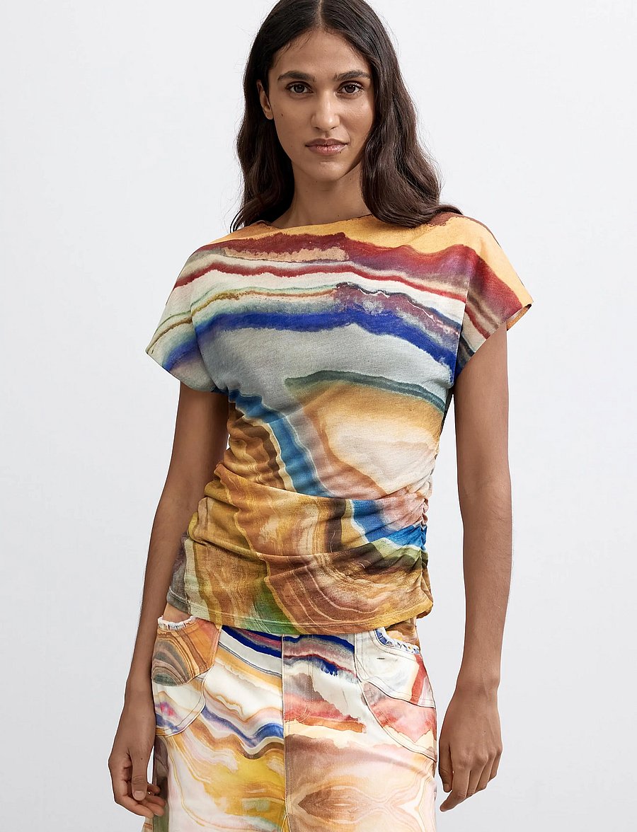 Desigual - TS_REIKIAVIK - t-särgid - material finishes - 0